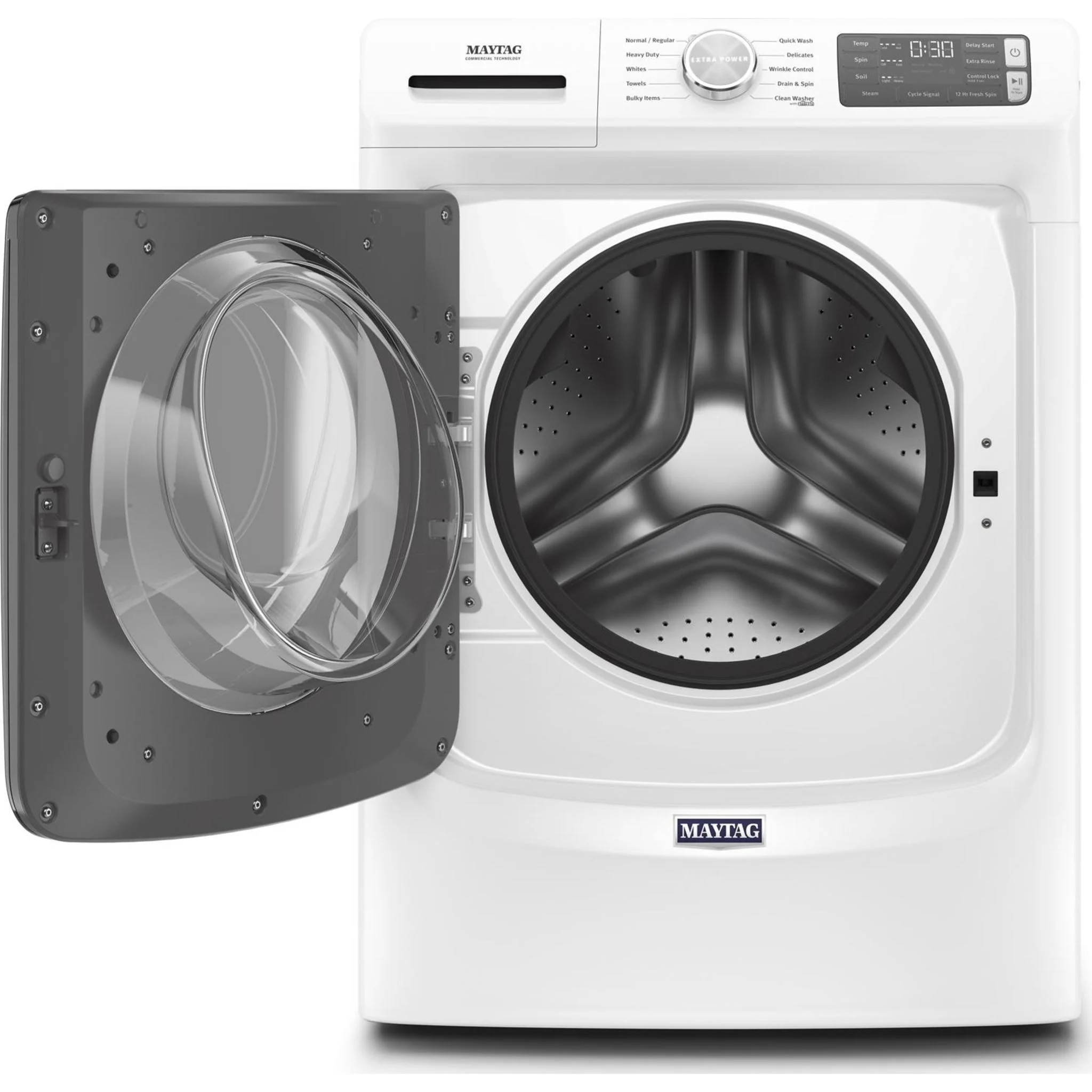 Maytag Front Load Washer with Extra Power and 12-Hr Fresh Spinoption - 5.2 cu. ft. -White (MHW5630HW) - Image 43