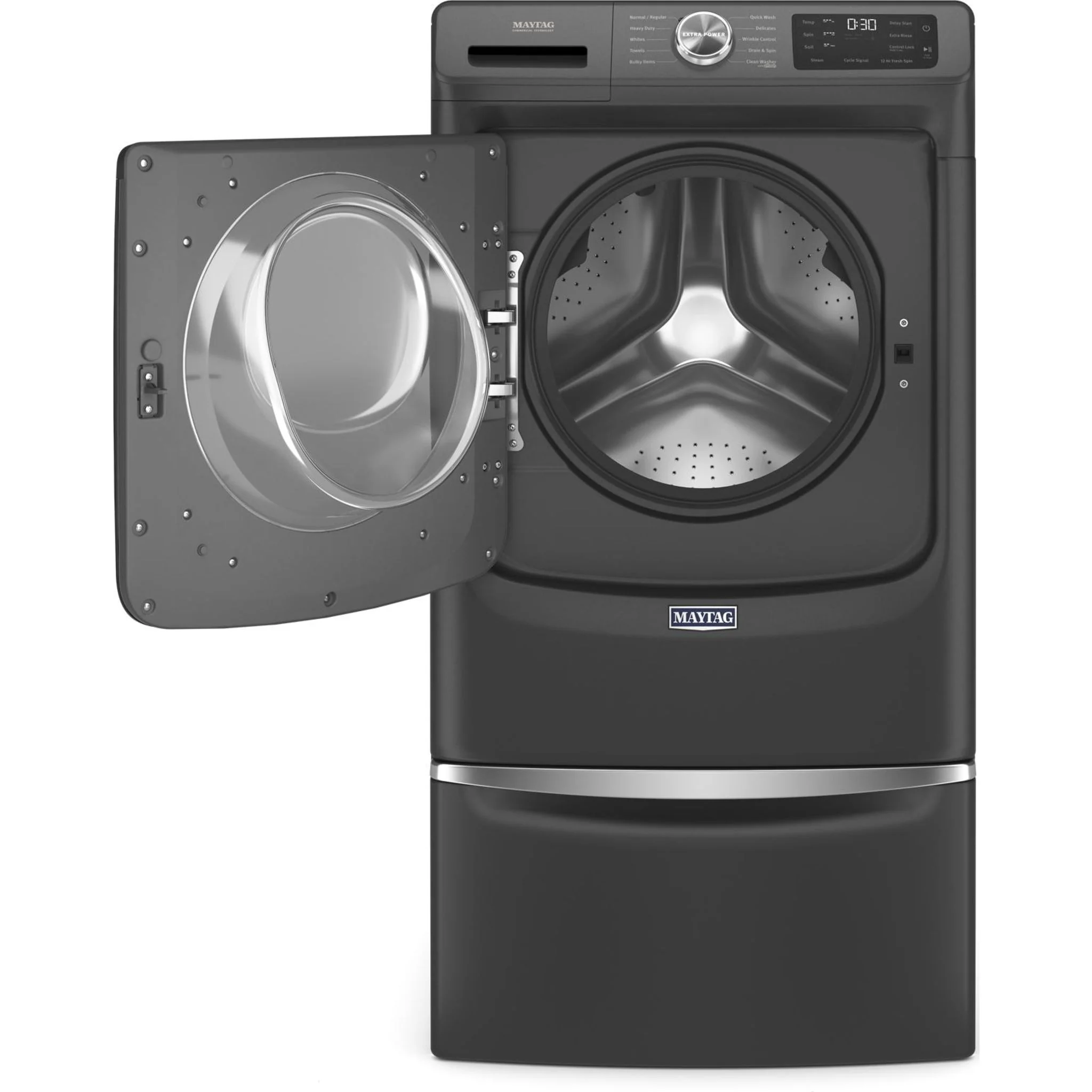 Maytag Front Load Washer with Extra Power and 12-Hr Fresh Spinoption - 5.2 cu. ft. -Volcano Black (MHW5630MBK) - Image 10