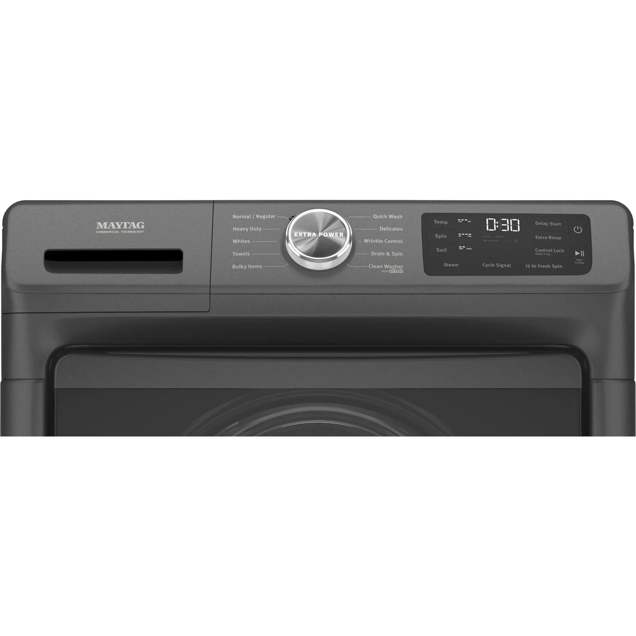 Maytag Front Load Washer with Extra Power and 12-Hr Fresh Spinoption - 5.2 cu. ft. -Volcano Black (MHW5630MBK) - Image 20