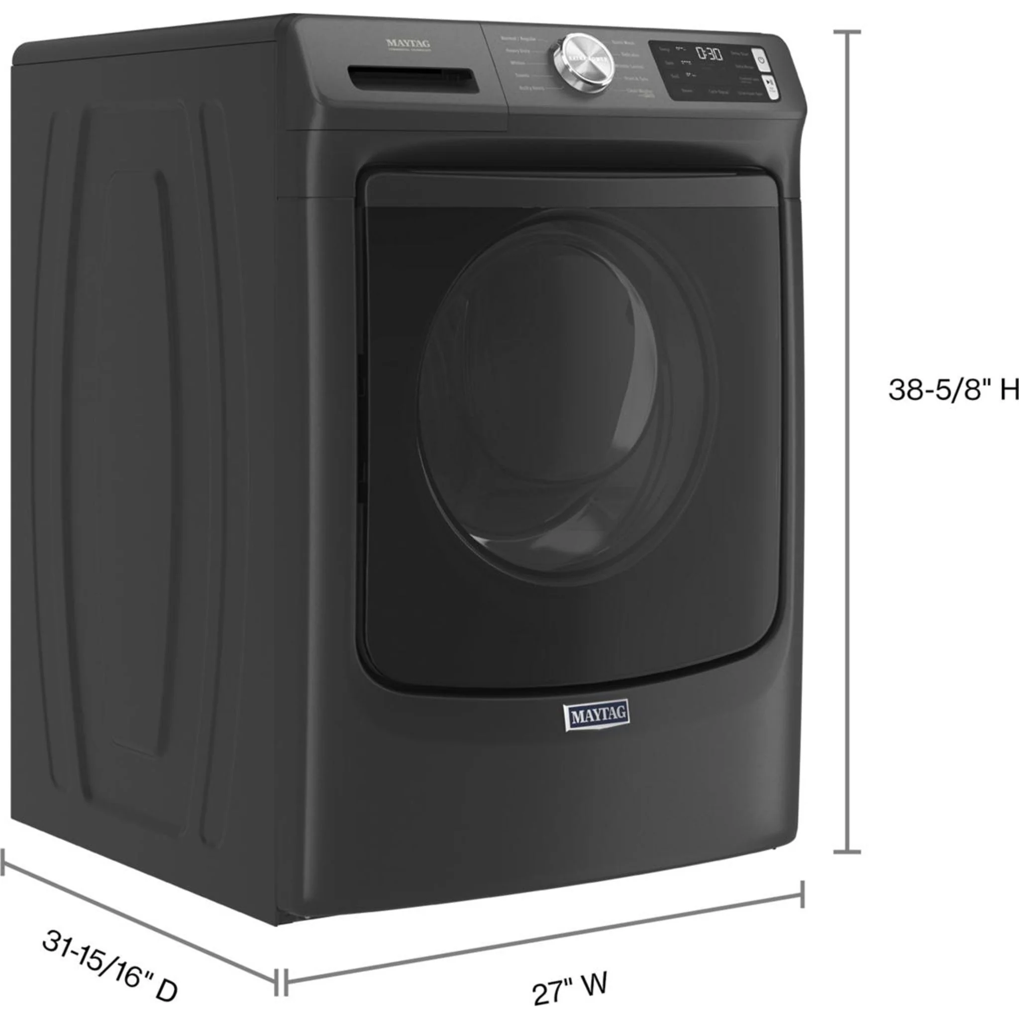 Maytag Front Load Washer with Extra Power and 12-Hr Fresh Spinoption - 5.2 cu. ft. -Volcano Black (MHW5630MBK) - Image 38
