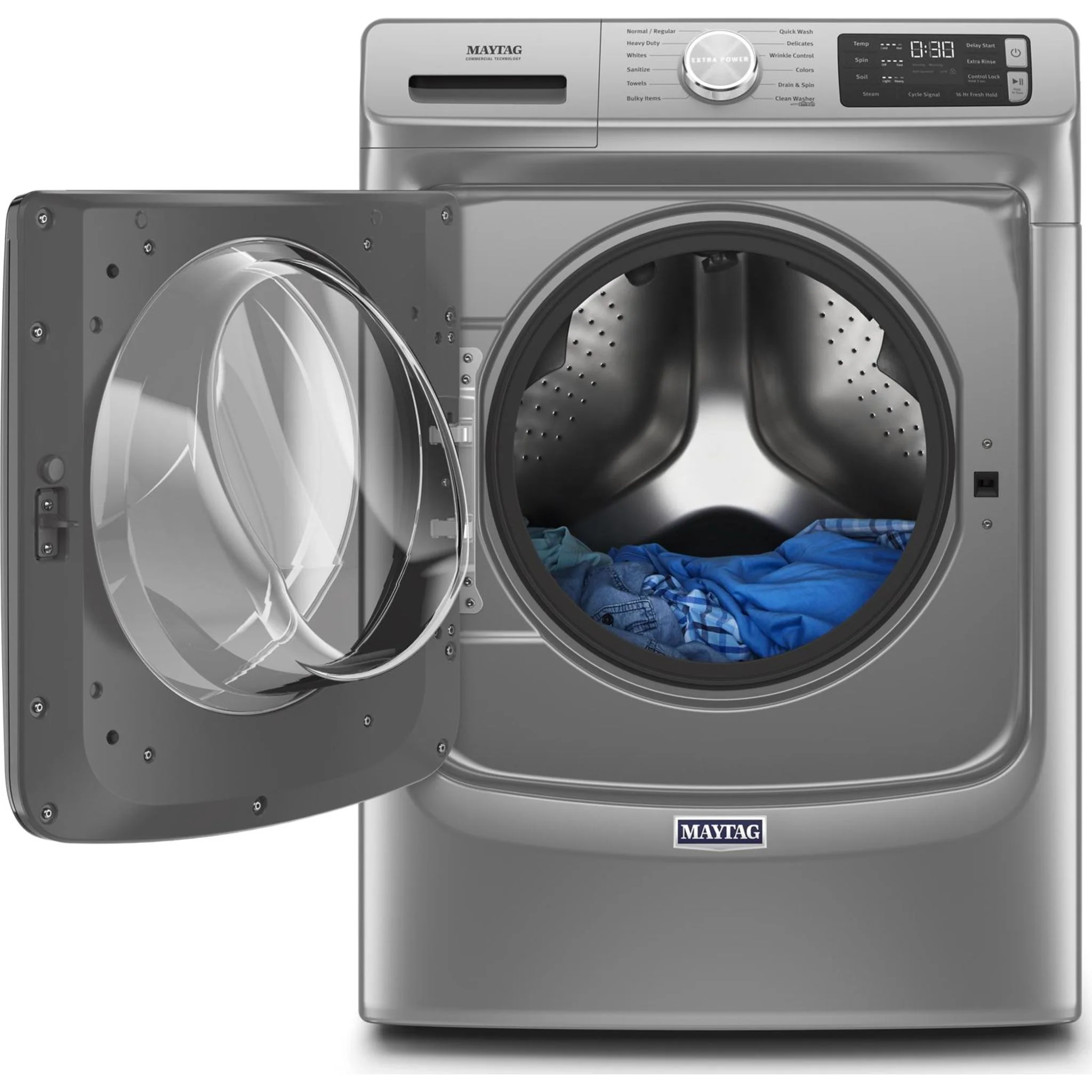 Maytag Front Load Washer with Extra Power and 16-Hr Fresh Hold option - 5.5 cu. ft. -Metallic Slate (MHW6630HC) - Image 34