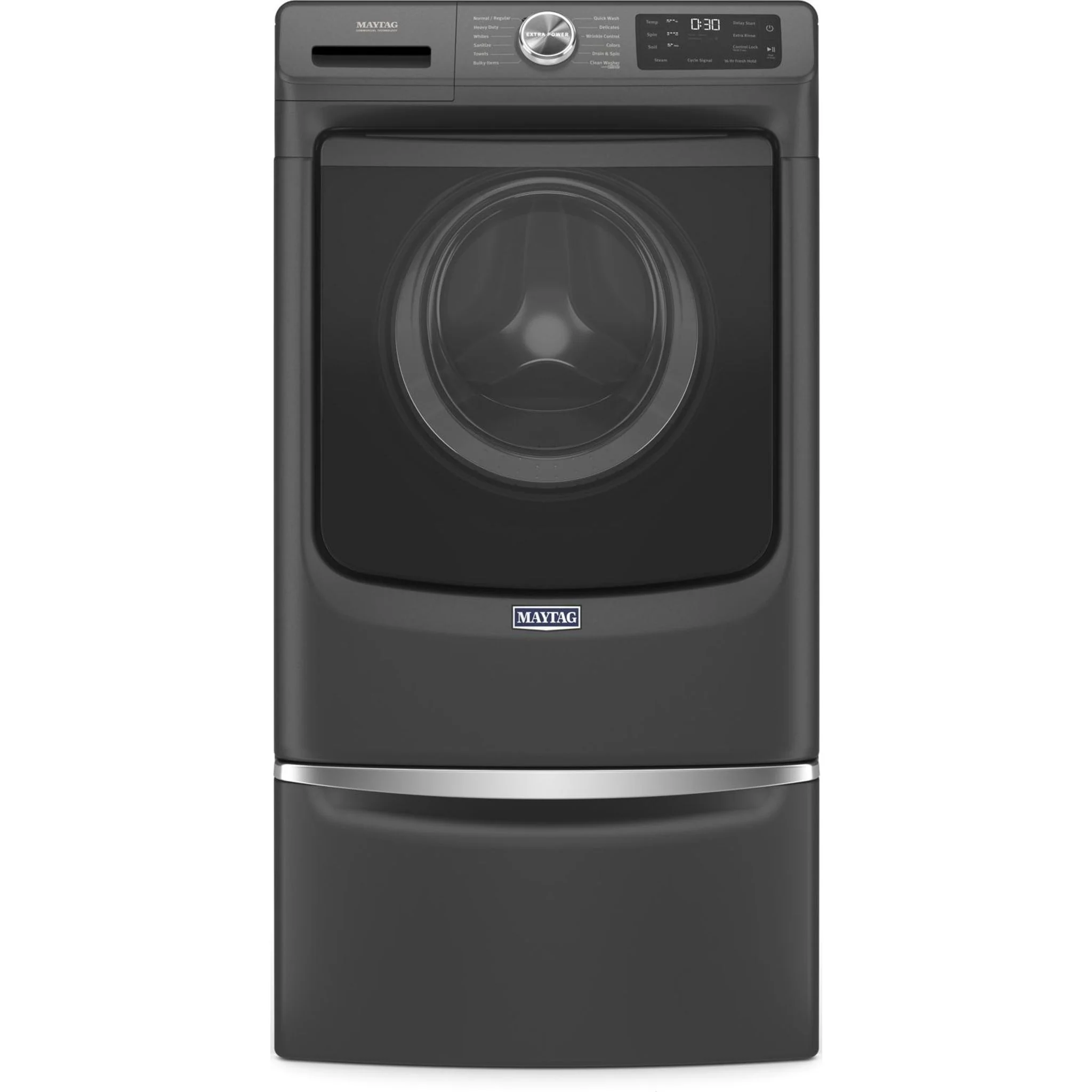 Maytag Front Load Washer with Extra Power and 16-Hr Fresh Hold option - 5.5 cu. ft. IEC -Volcano Black (MHW6630MBK) - Image 19