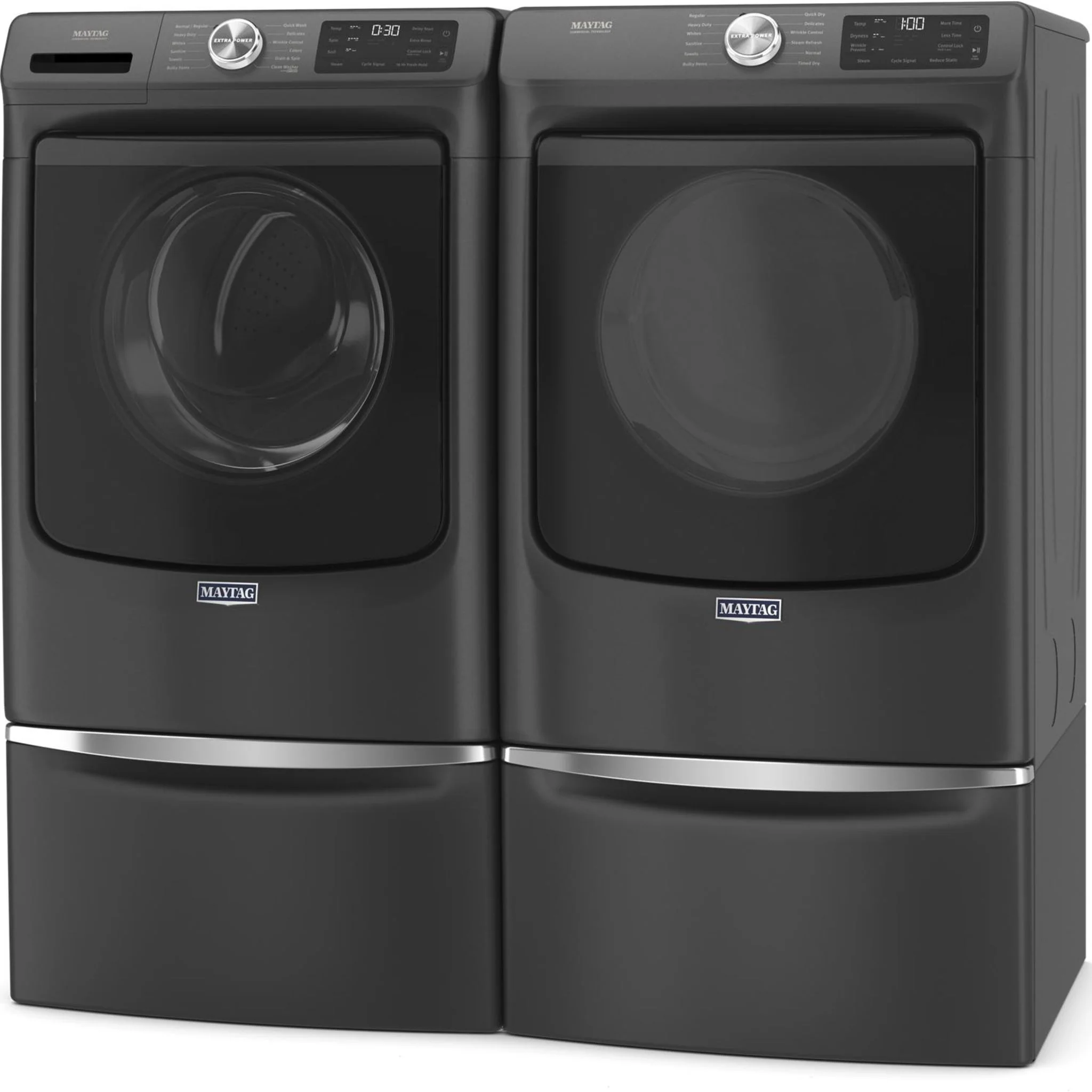Maytag Front Load Washer with Extra Power and 16-Hr Fresh Hold option - 5.5 cu. ft. IEC -Volcano Black (MHW6630MBK) - Image 3