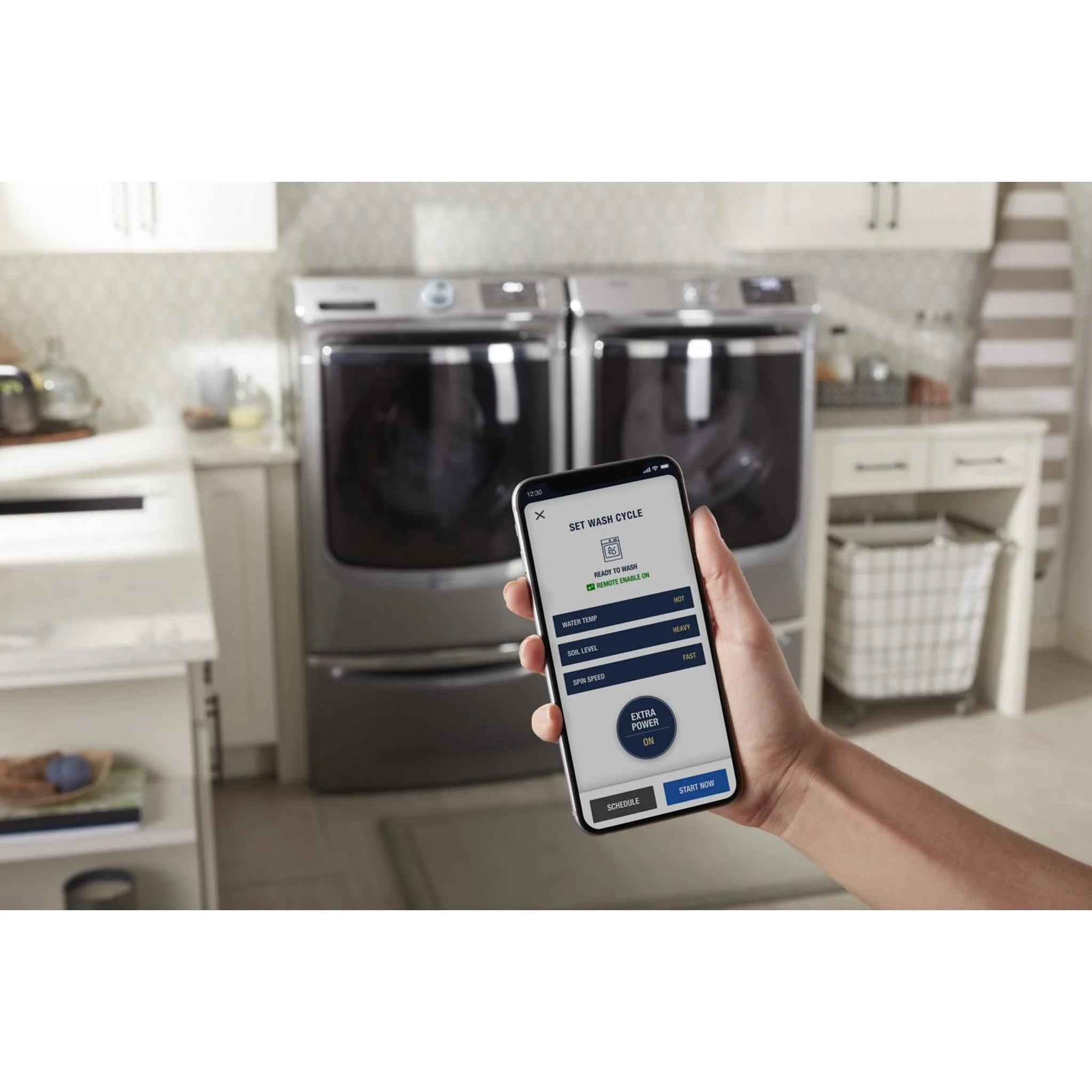 Maytag Smart Front Load Washer with Extra Power and 24-Hr Fresh Hold option - 5.8 cu. ft. -Metallic Slate (MHW8630HC) - Image 29
