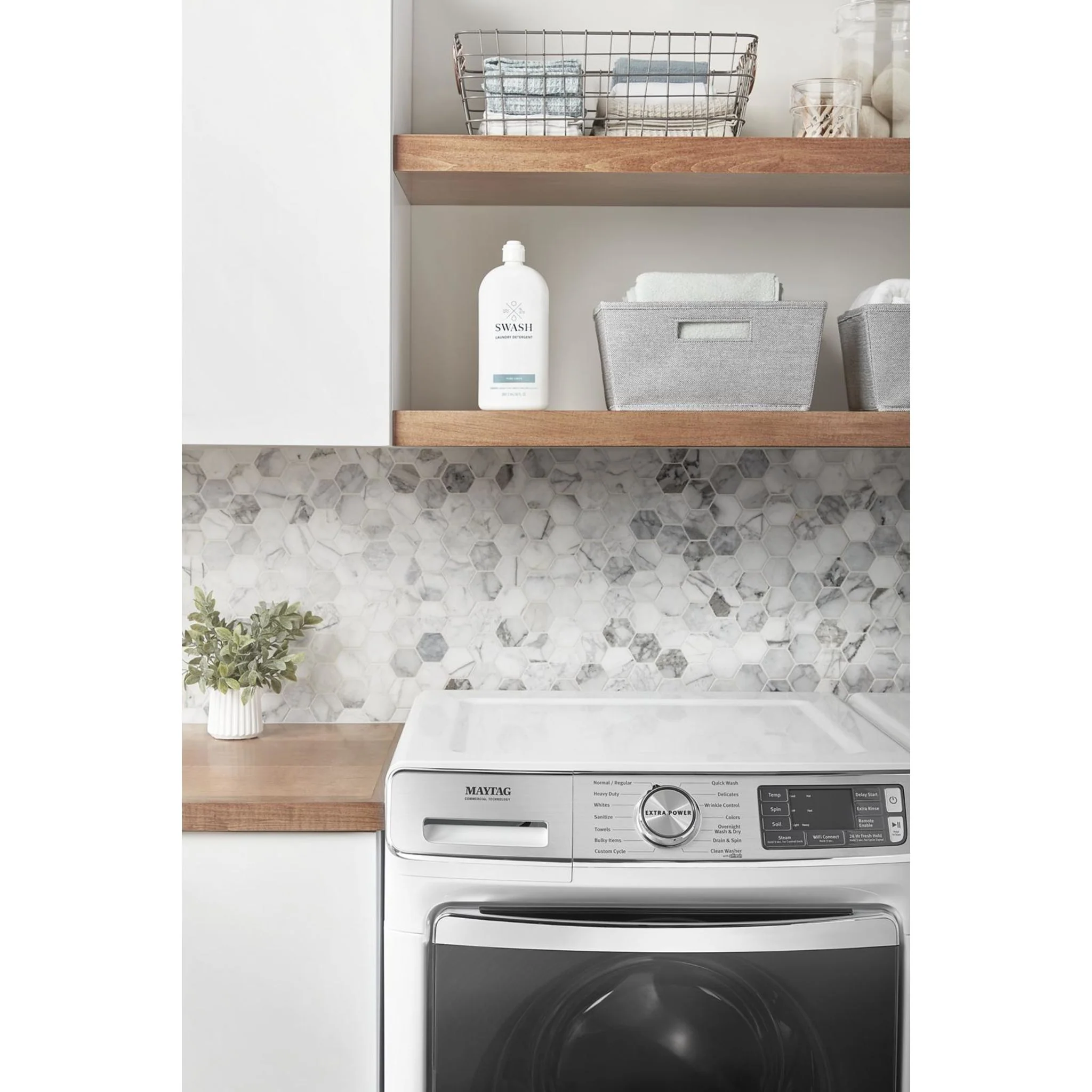 Maytag Smart Front Load Washer with Extra Power and 24-Hr Fresh Hold option - 5.8 cu. ft. -White (MHW8630HW) - Image 40