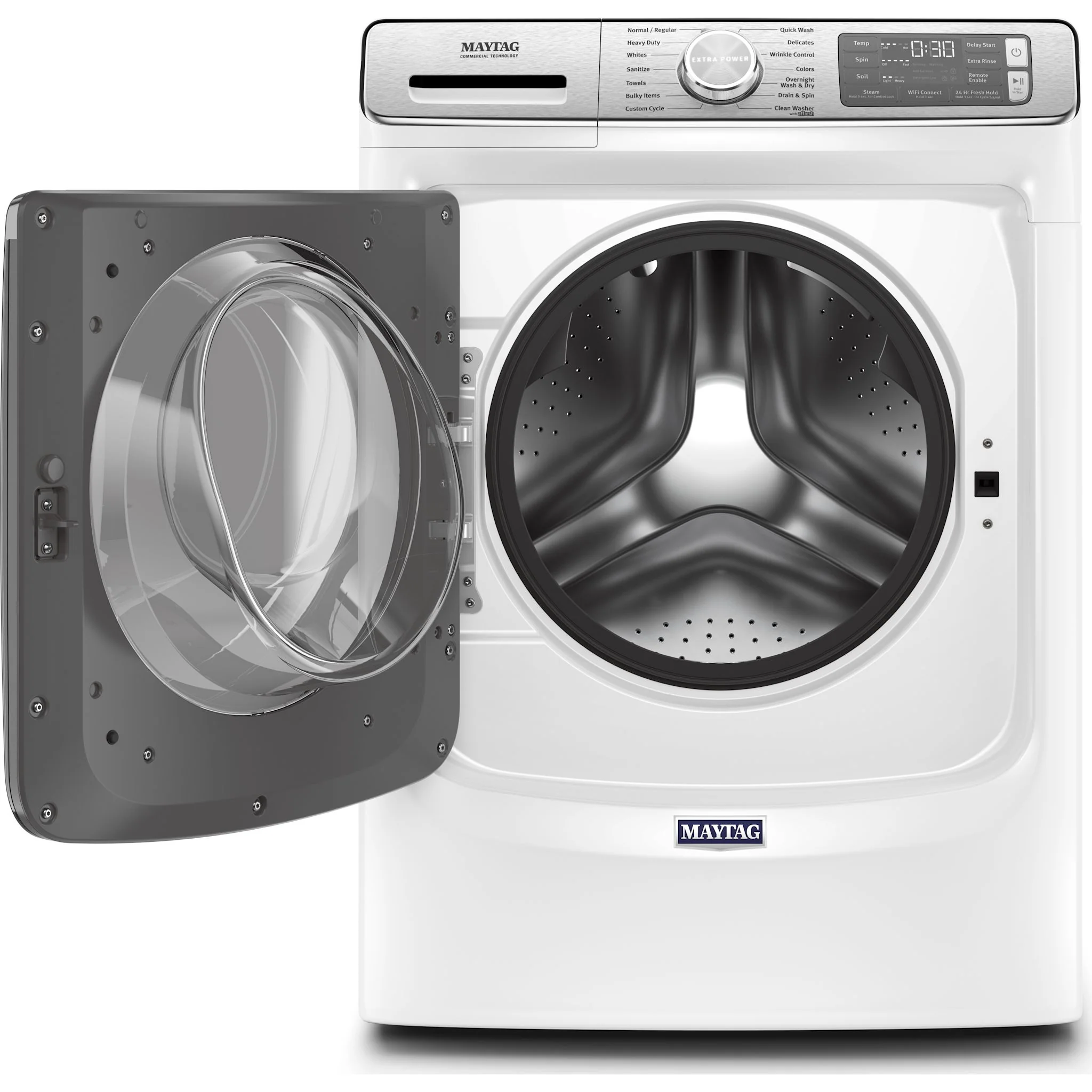 Maytag Smart Front Load Washer with Extra Power and 24-Hr Fresh Hold option - 5.8 cu. ft. -White (MHW8630HW) - Image 5