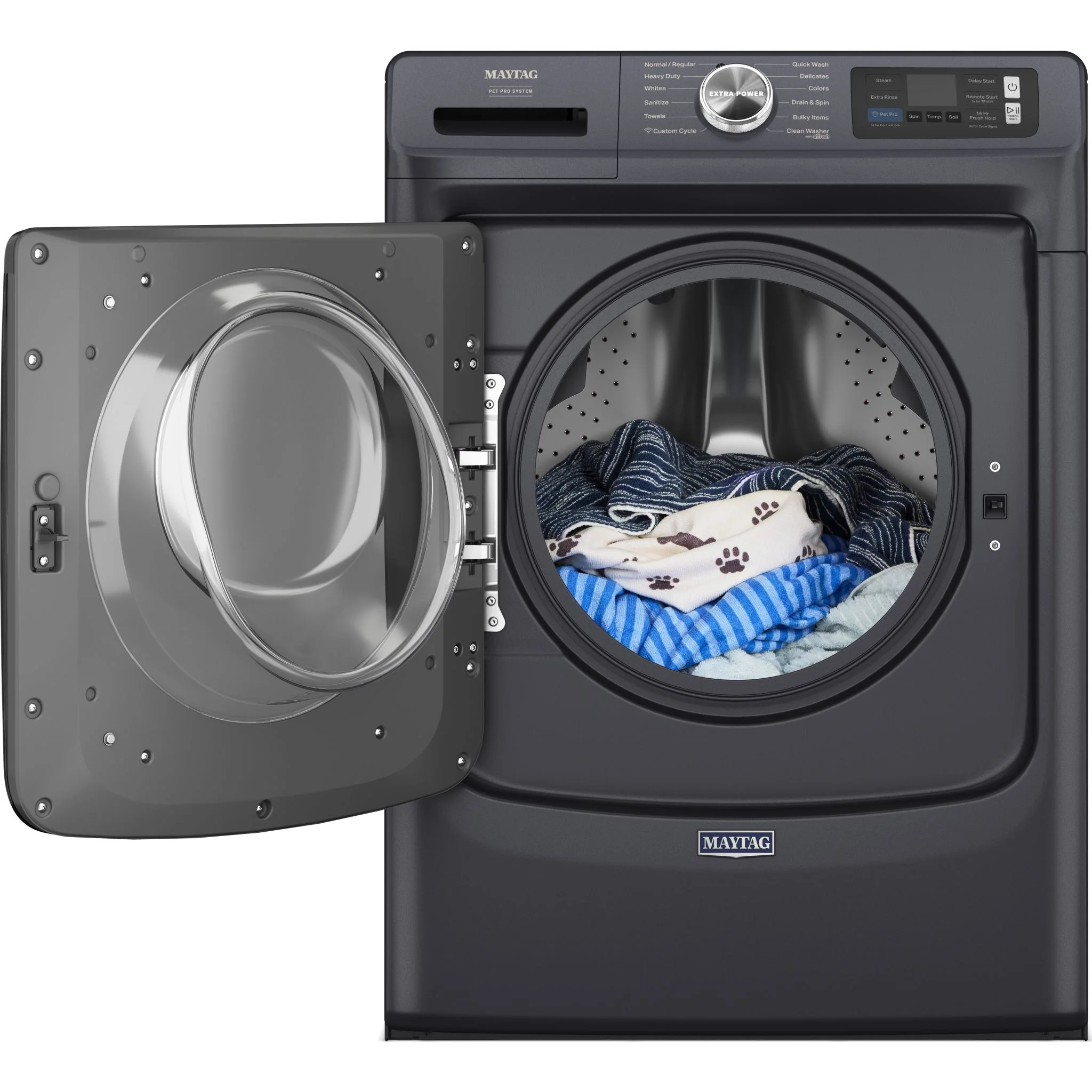 Maytag Smart Pet Pro Front Load Washer - 5.8 CU. FT. (I.E.C.) -Midnight Steel (MFW7020RF) - Image 2