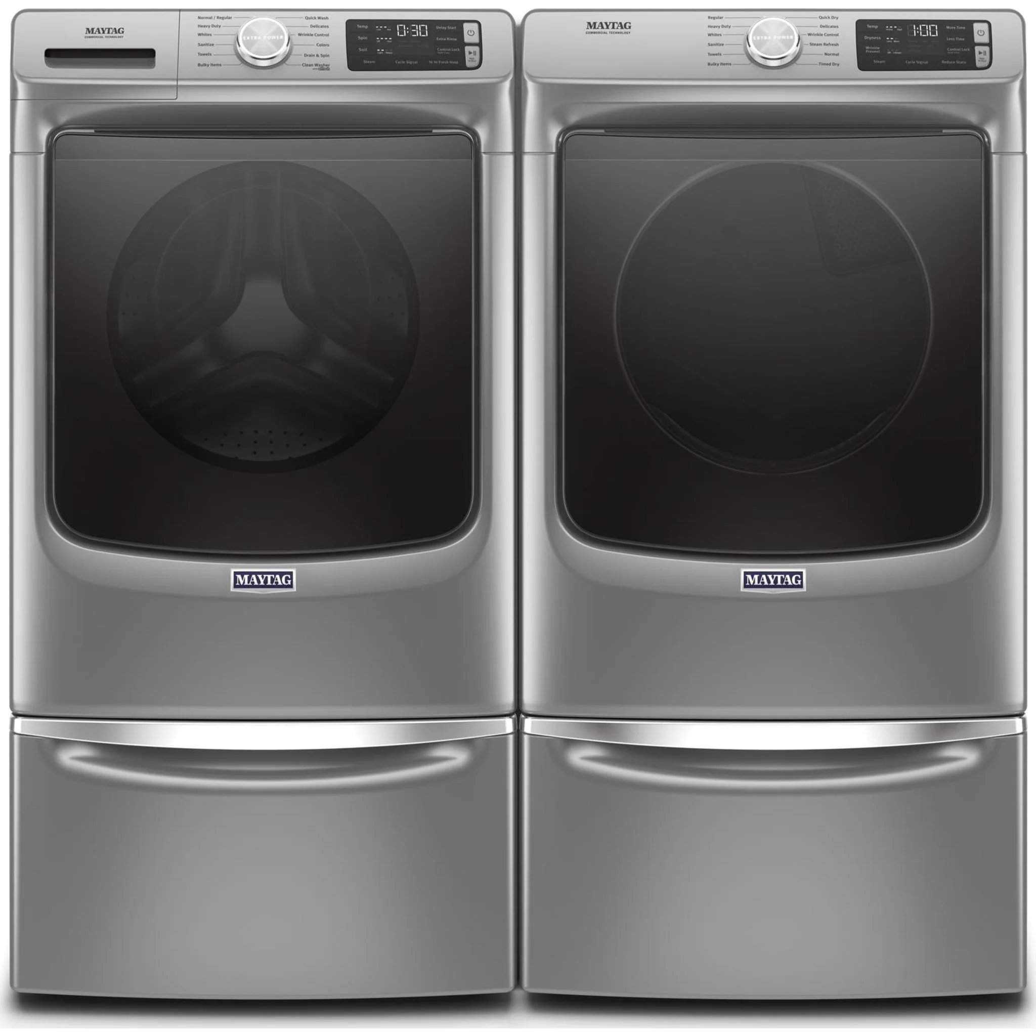 Maytag Front Load Gas Dryer with Extra Power and Quick Dry Cycle - 7.3 cu. ft. -Metallic Slate (MGD6630HC) - Image 5