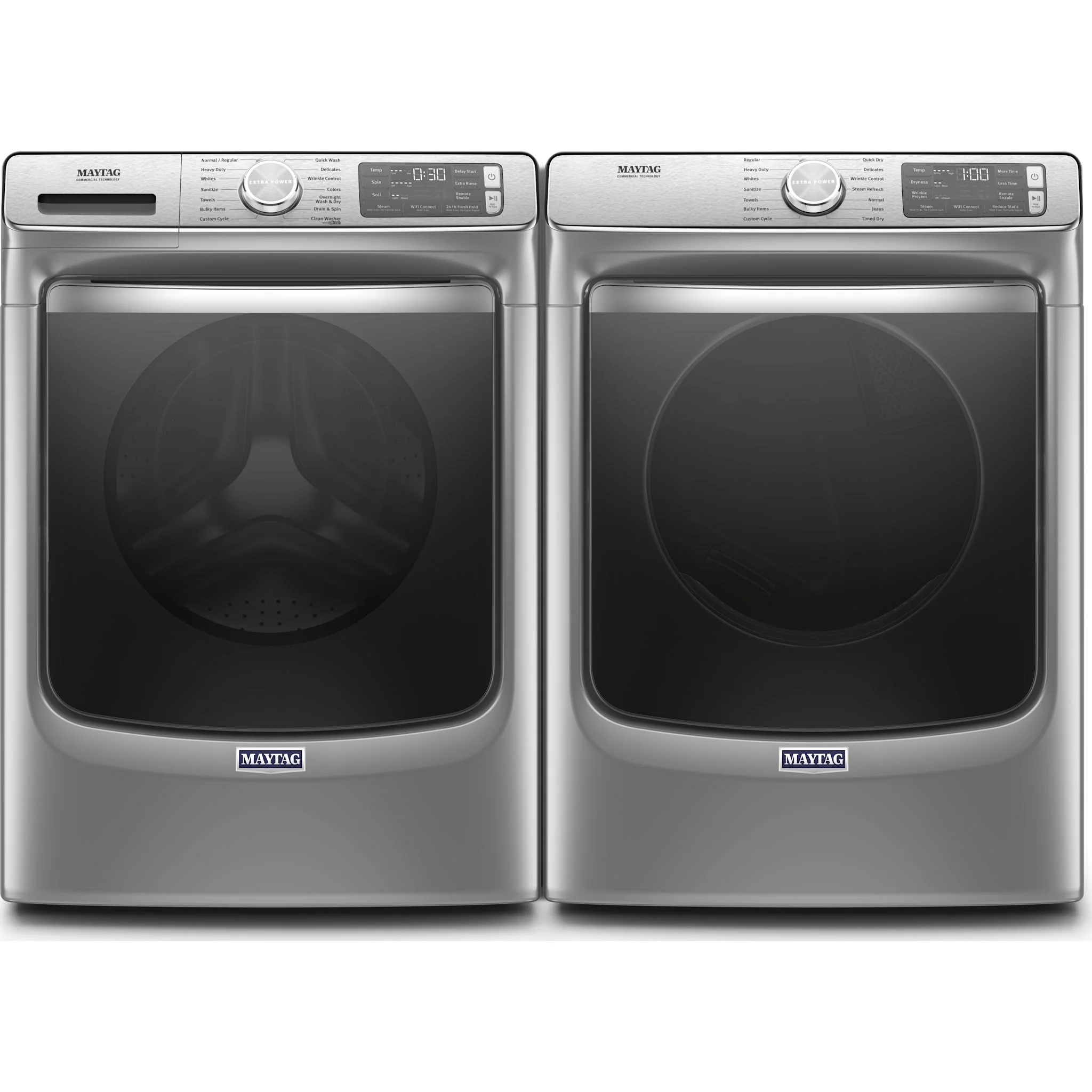 Maytag Smart Front Load Gas Dryer with Extra Power & Advanced Moisture Sensing - 7.3 Cu. Ft. - Metallic Slate (MGD8630HC) - Image 13