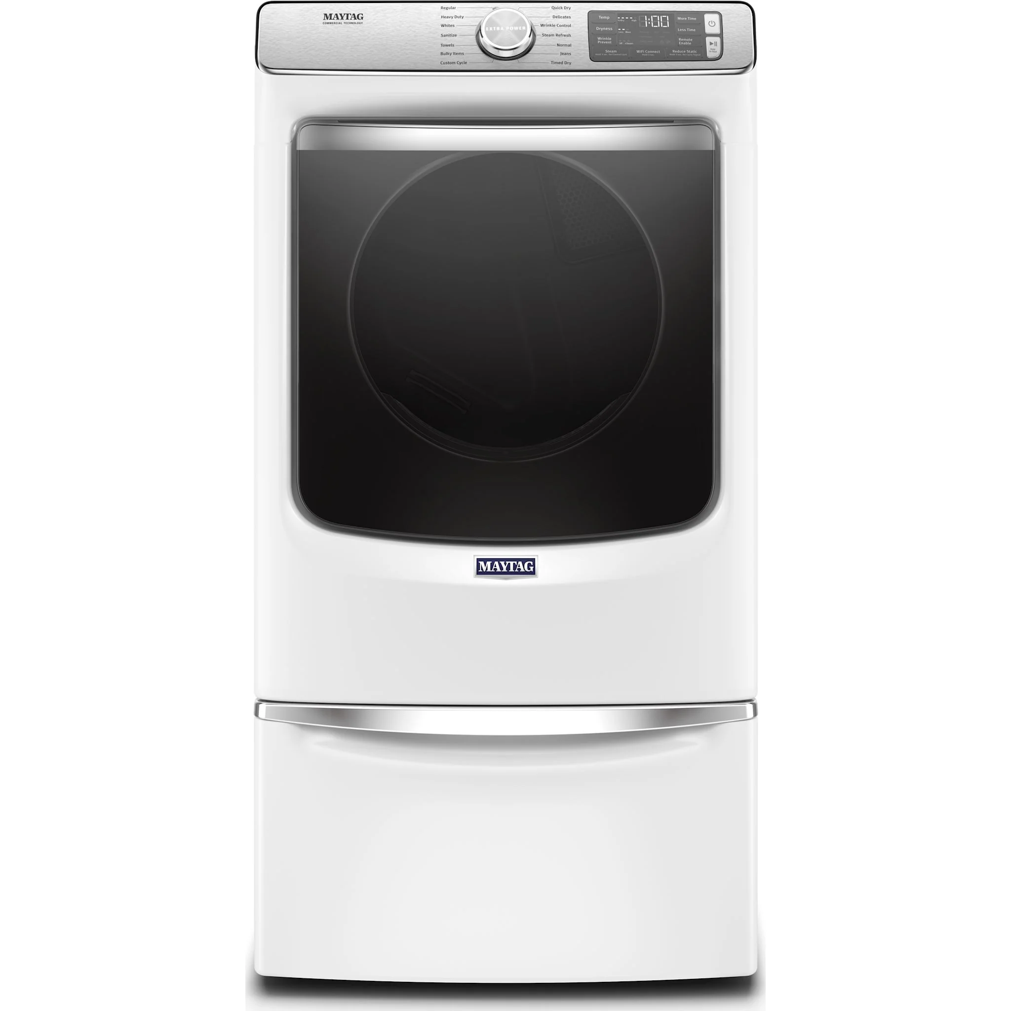 Maytag Front Load Gas Dryer with Extra Power & Advanced Moisture Sensing - 7.3 Cu. Ft. - White (MGD8630HW) - Image 11
