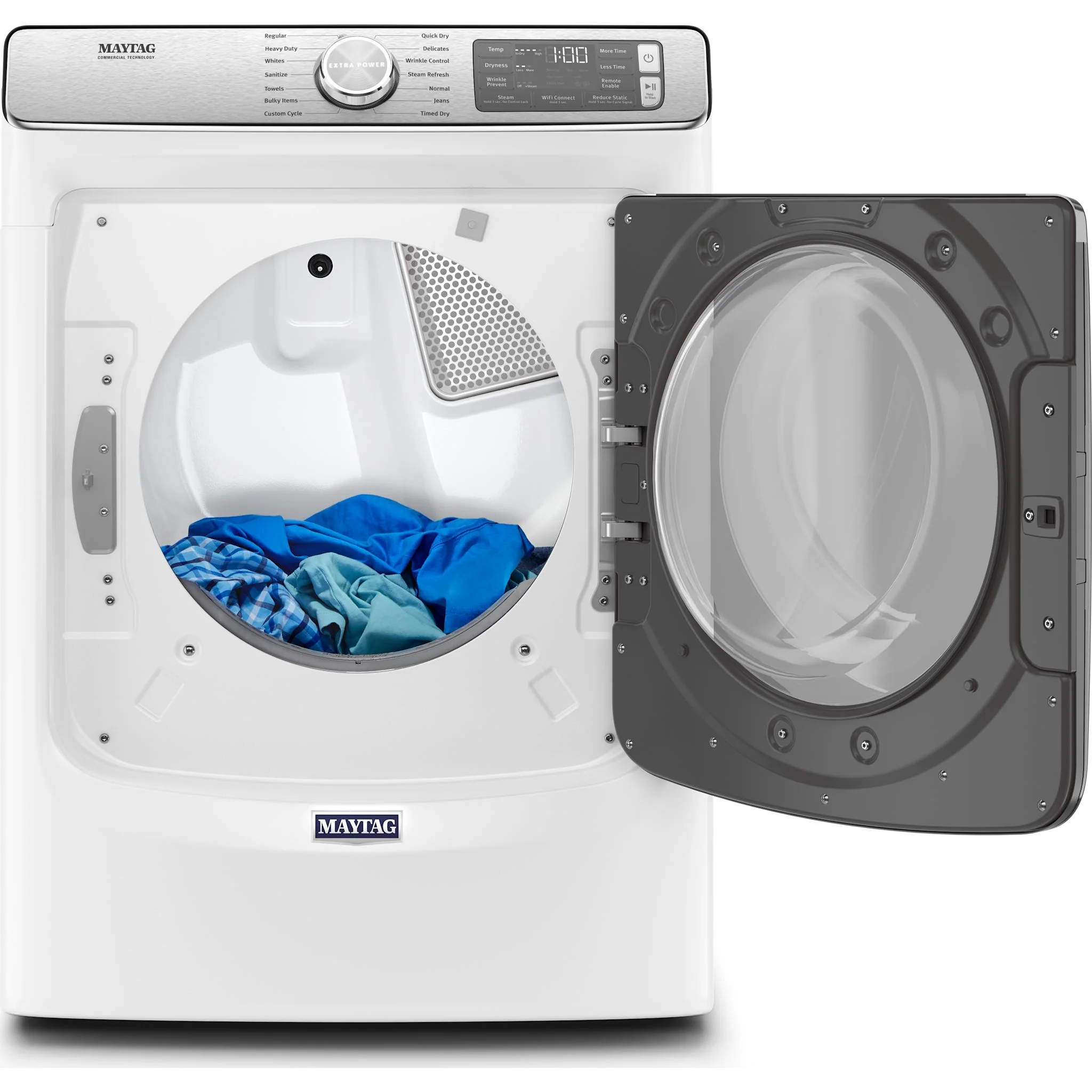 Maytag Front Load Gas Dryer with Extra Power & Advanced Moisture Sensing - 7.3 Cu. Ft. - White (MGD8630HW) - Image 5