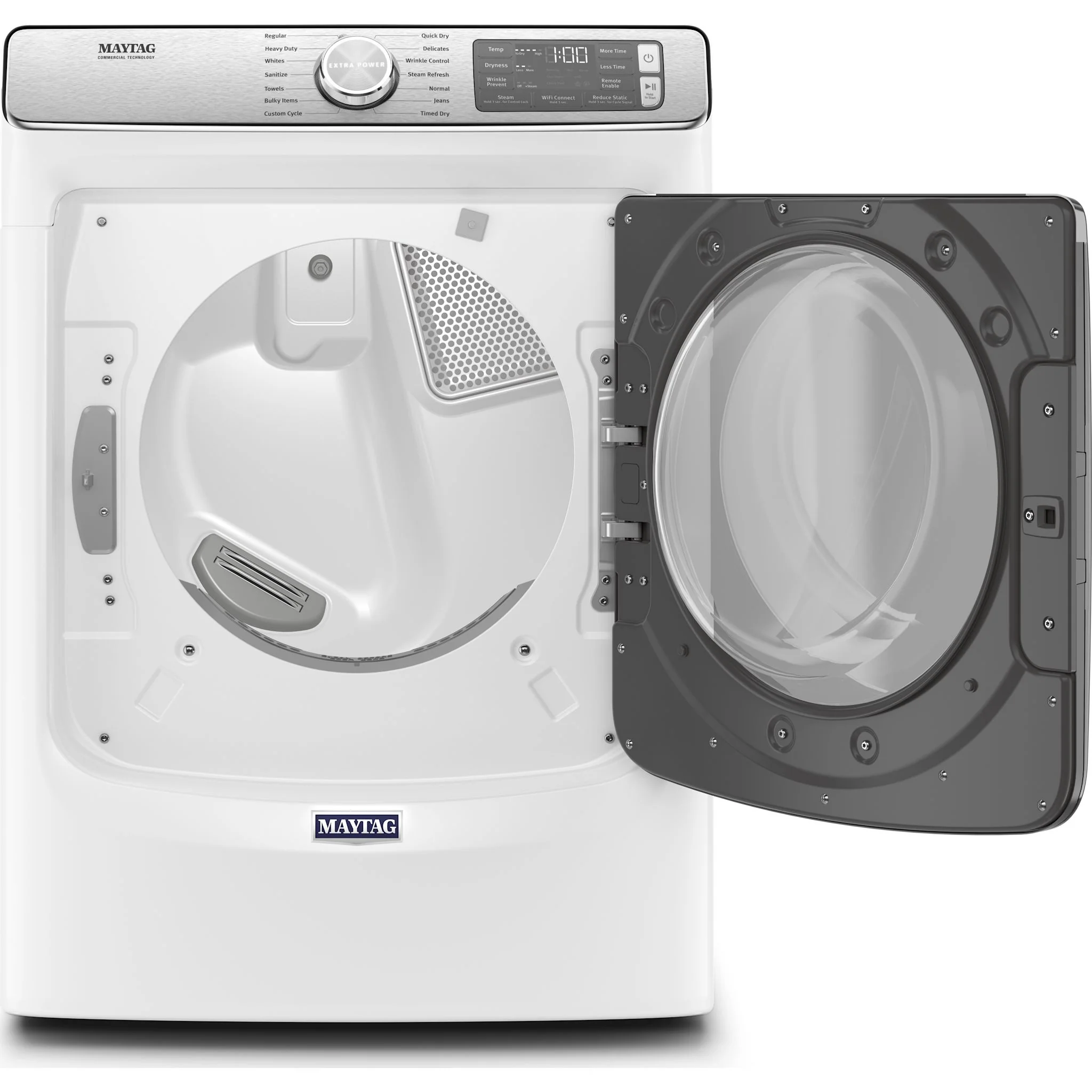 Maytag Front Load Gas Dryer with Extra Power & Advanced Moisture Sensing - 7.3 Cu. Ft. - White (MGD8630HW) - Image 7