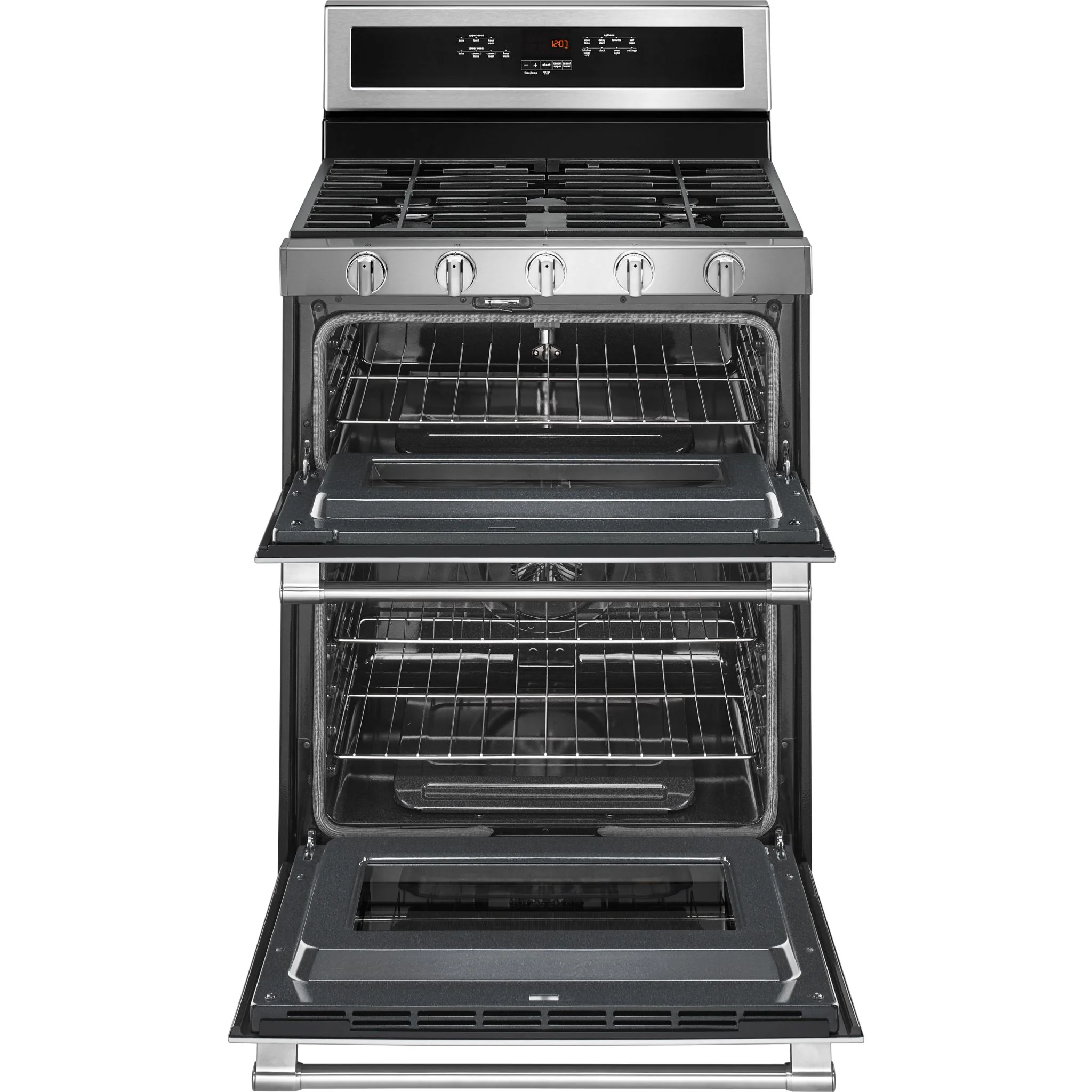 Maytag 30-Inch Wide Double Oven Gas Range with True Convection - 6.0 CU. FT. -Stainless Steel (MGT8800FZ) - Image 2