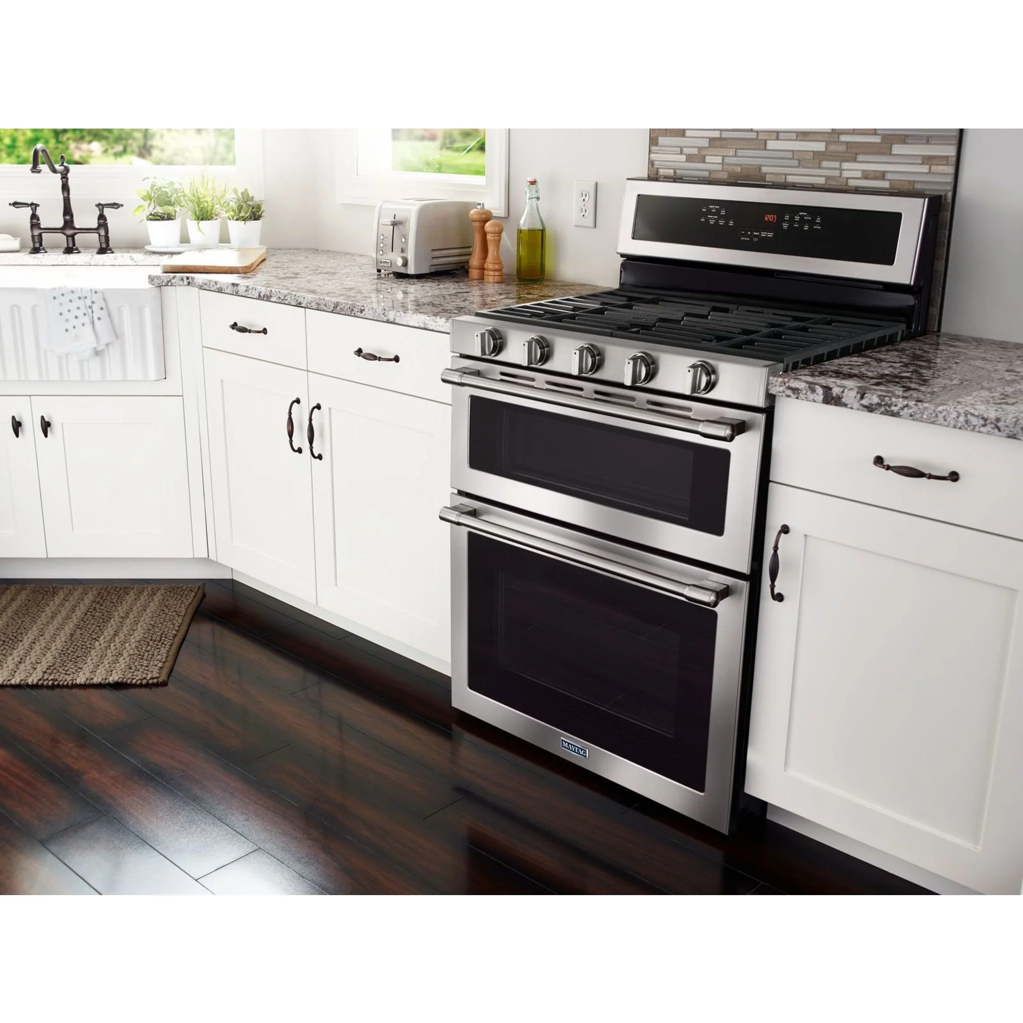 Maytag 30-Inch Wide Double Oven Gas Range with True Convection - 6.0 CU. FT. -Stainless Steel (MGT8800FZ) - Image 6