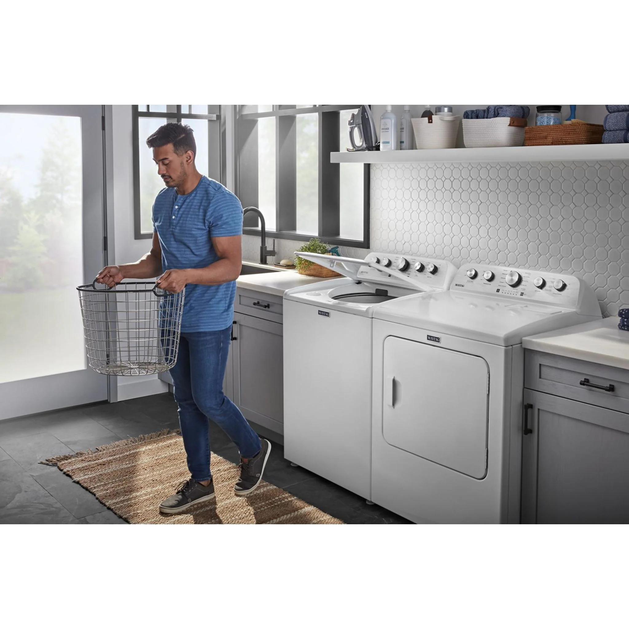 Maytag Top Load Gas Dryer with Steam-Enhanced Cycles - 7.0 cu. ft. -White (MGD5430MW) - Image 12