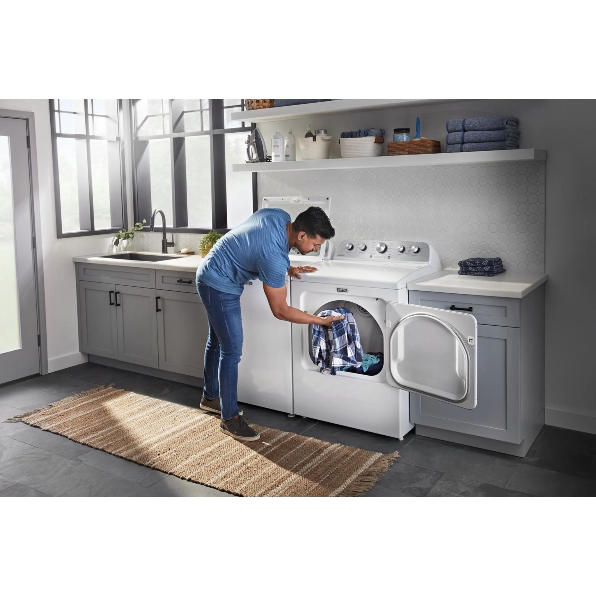 Maytag Top Load Gas Dryer with Steam-Enhanced Cycles - 7.0 cu. ft. -White (MGD5430MW) - Image 8