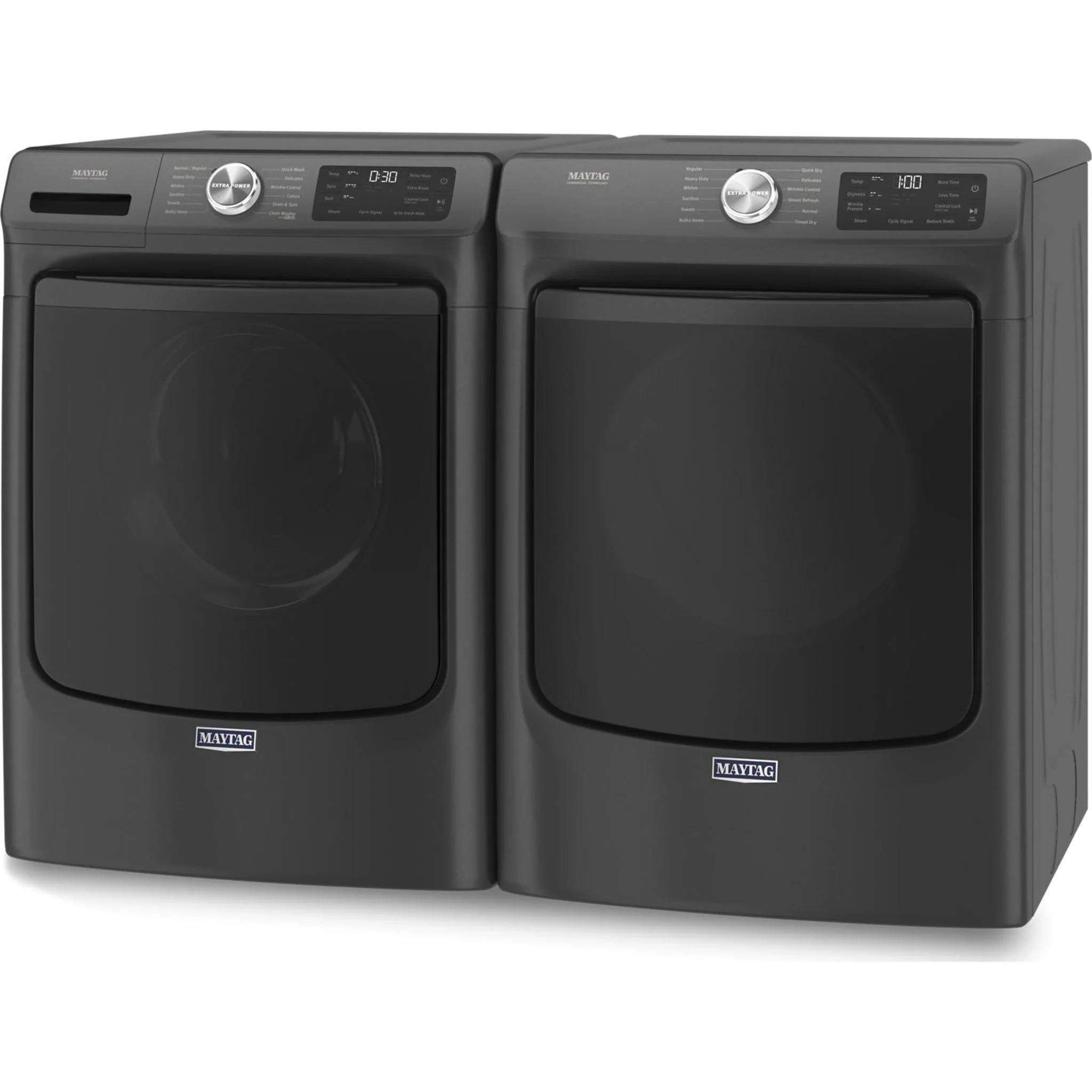 Maytag Front Load Gas Dryer with Extra Power and Quick Dry Cycle - 7.3 cu. ft. -Volcano Black (MGD6630MBK) - Image 2