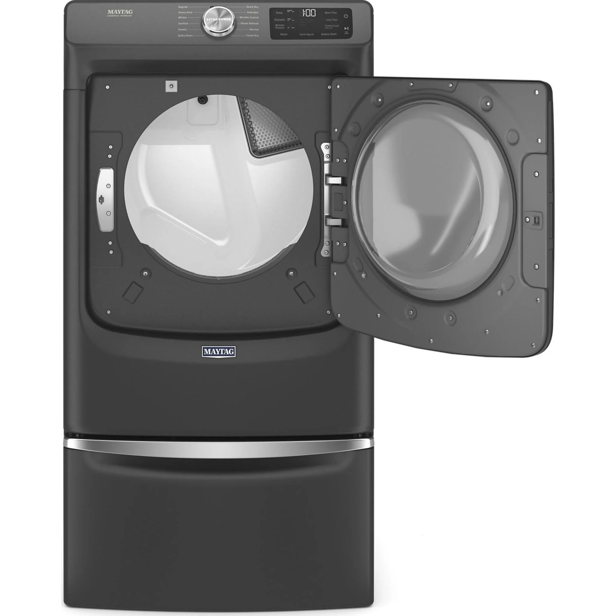 Maytag Front Load Gas Dryer with Extra Power and Quick Dry Cycle - 7.3 cu. ft. -Volcano Black (MGD6630MBK) - Image 9