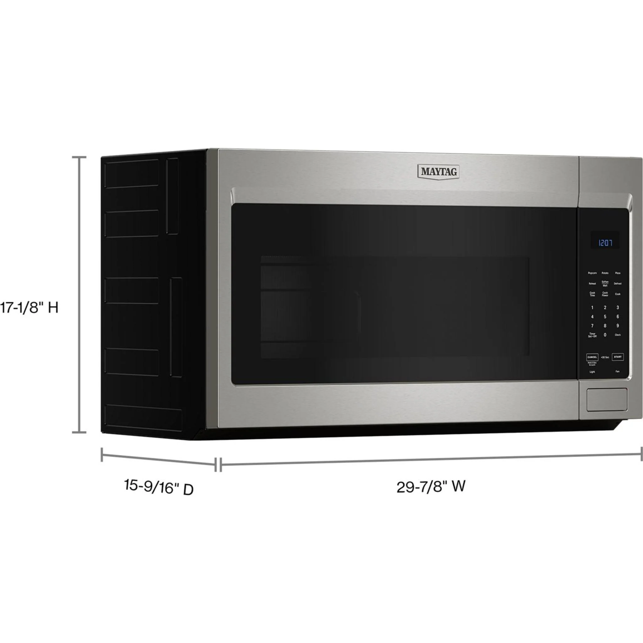 Maytag Over-The-Range Microwave with Non-Stick Interior Coating - 1.7 Cu. Ft. -Fingerprint Resistant Stainless Steel (YMMMS4230PZ) - Image 2