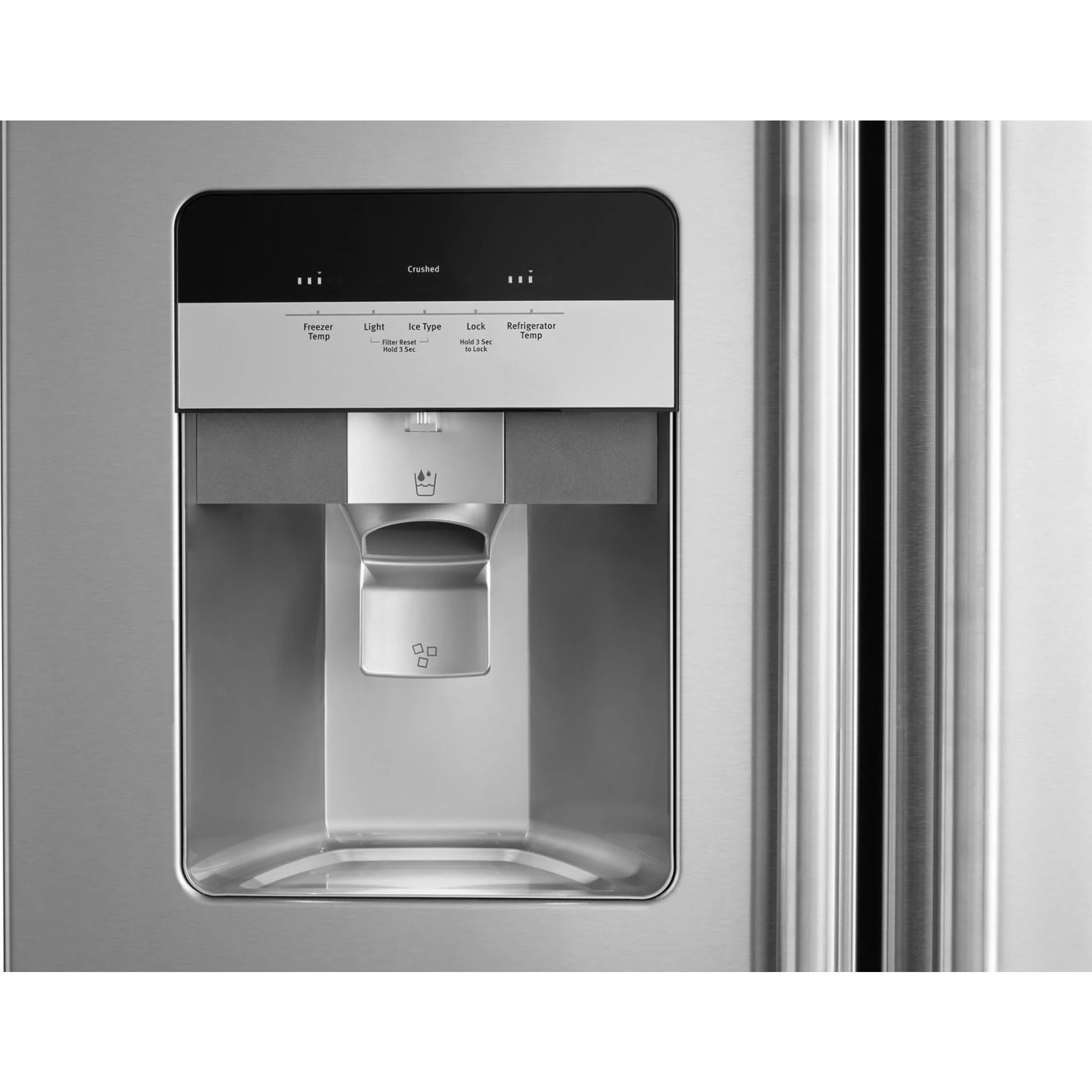 Maytag 36-Inch Wide Side-by-Side Refrigerator with Exterior Ice and Water Dispenser - 25 Cu. Ft. -Fingerprint Resistant Stainless Steel (MSS25C4MGZ) - Image 4
