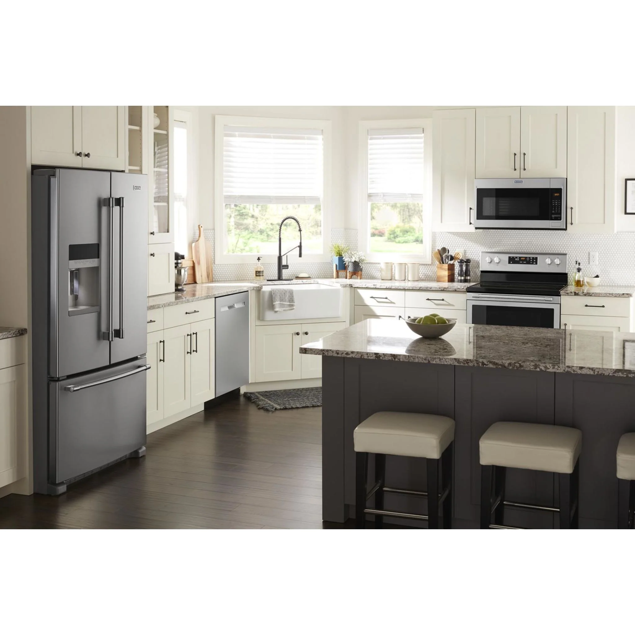 Maytag 36-Inch Wide Side-by-Side Refrigerator with Exterior Ice and Water Dispenser - 25 Cu. Ft. -Fingerprint Resistant Stainless Steel (MSS25C4MGZ) - Image 5