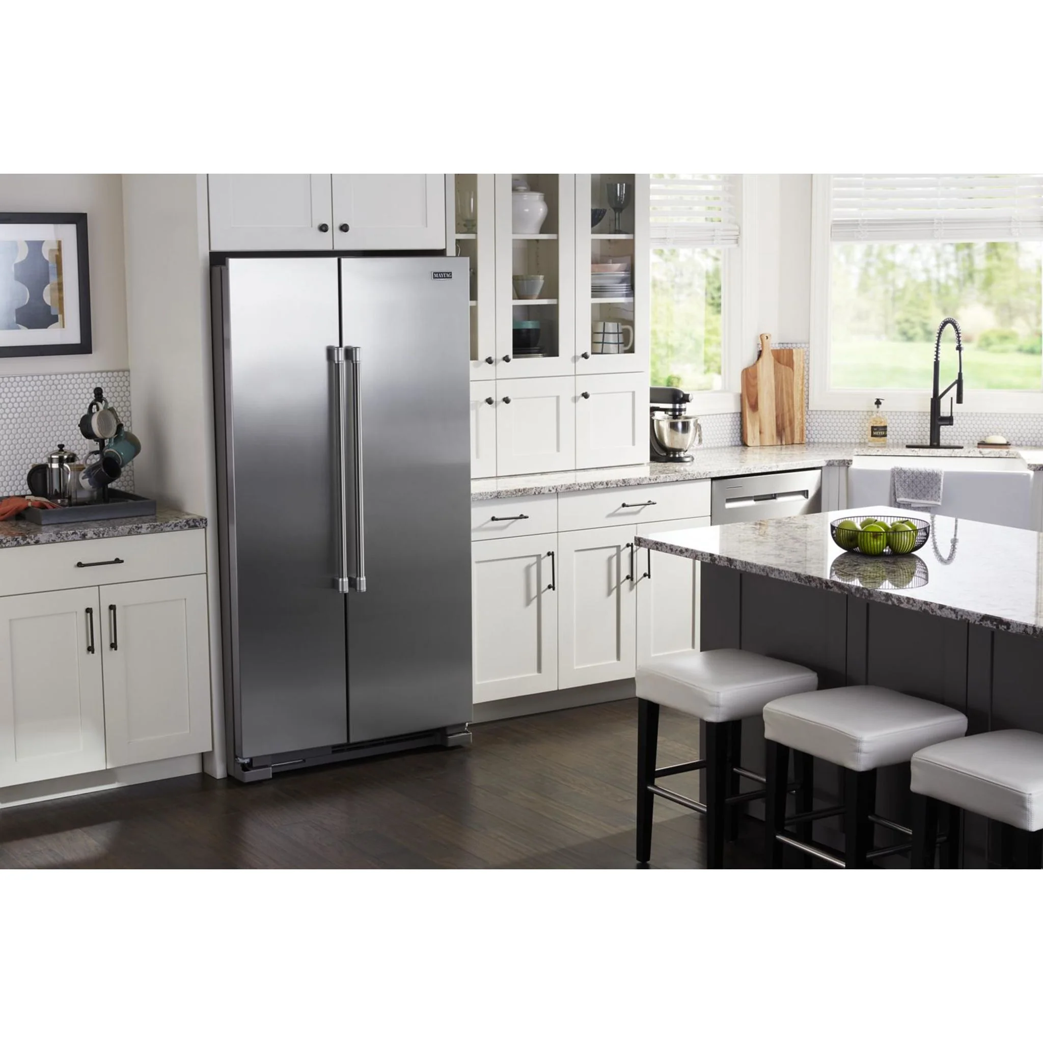 Maytag 36-Inch Wide Side-by-Side Refrigerator - 25 cu. ft. -Fingerprint Resistant (MSS25N4MKZ) - Image 6