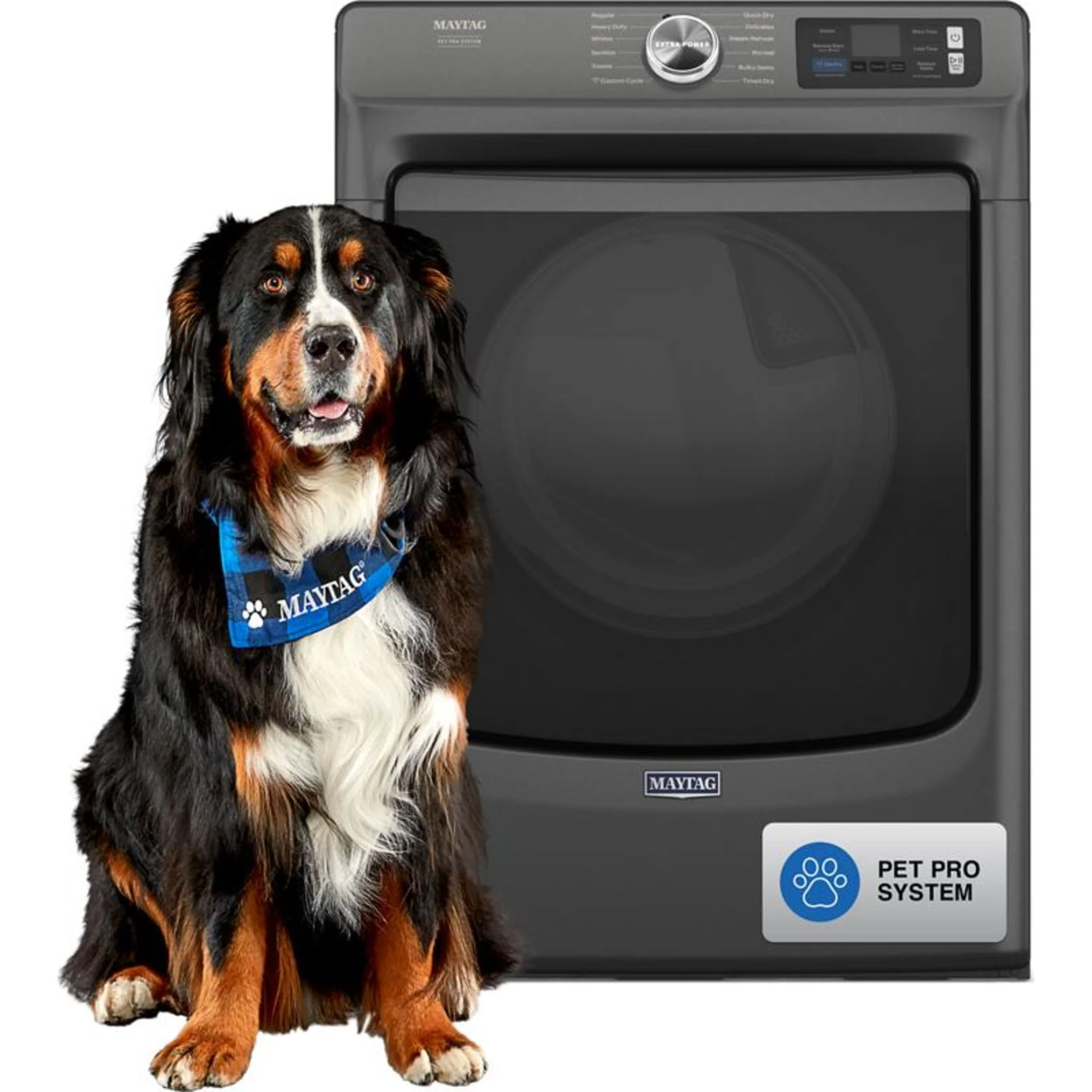 Maytag Smart Pet Pro Front Load Electric Dryer - 7.4 CU. FT. -Volcano Black (YMED7020RU) - Image 18