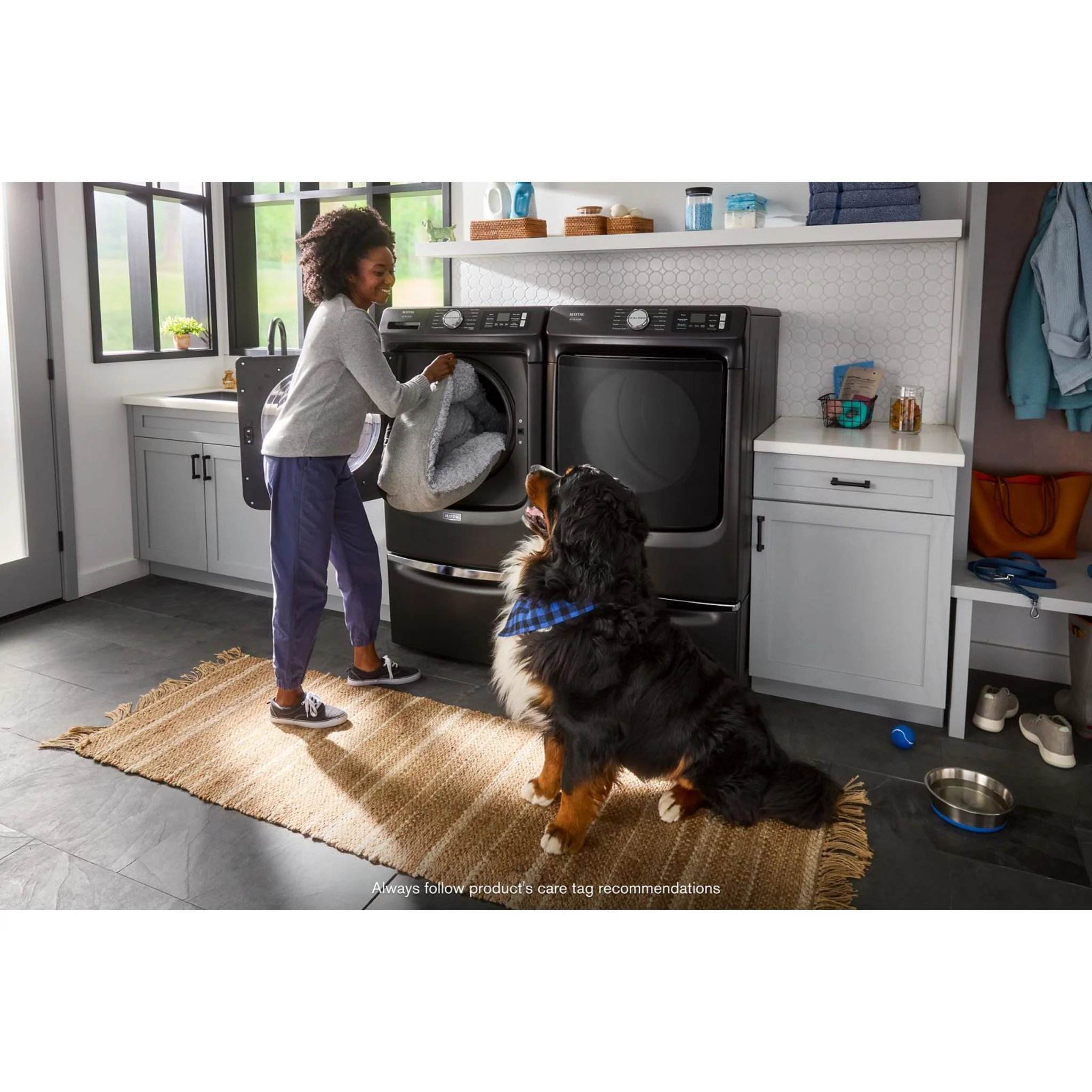 Maytag Smart Pet Pro Front Load Electric Dryer - 7.4 CU. FT. -Volcano Black (YMED7020RU) - Image 5