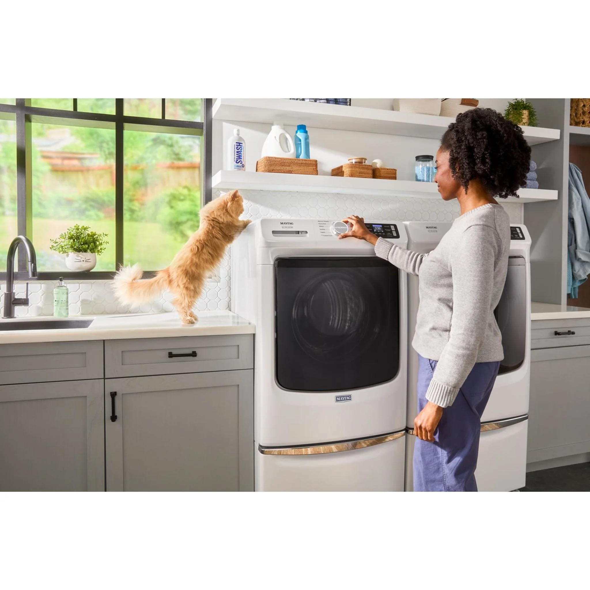 Maytag Smart Pet Pro Front Load Electric Dryer - 7.4 CU. FT. -White (YMED7020RW) - Image 3