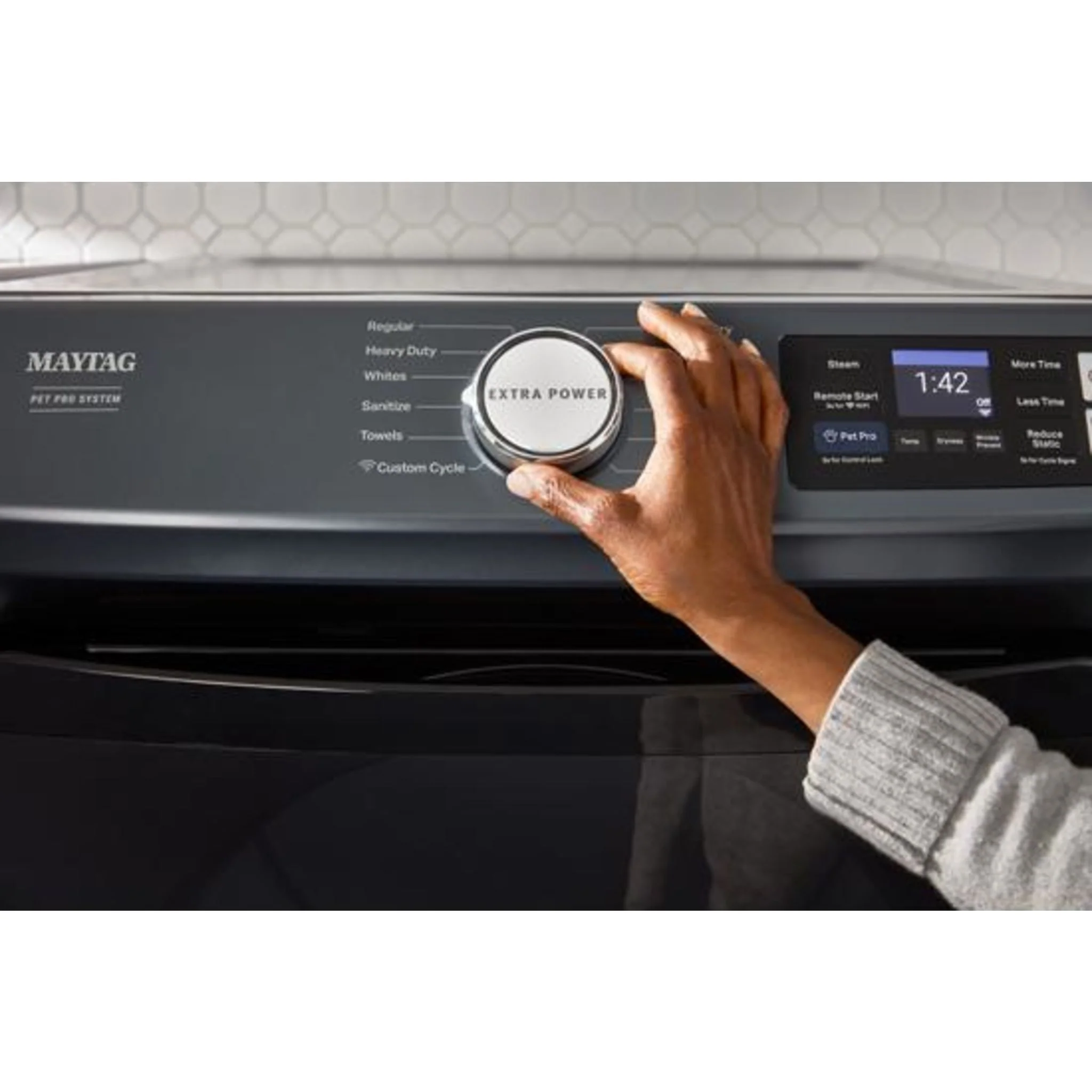 Maytag Smart Pet Pro Front Load Electric Dryer - 7.4 CU. FT. -White (YMED7020RW) - Image 40