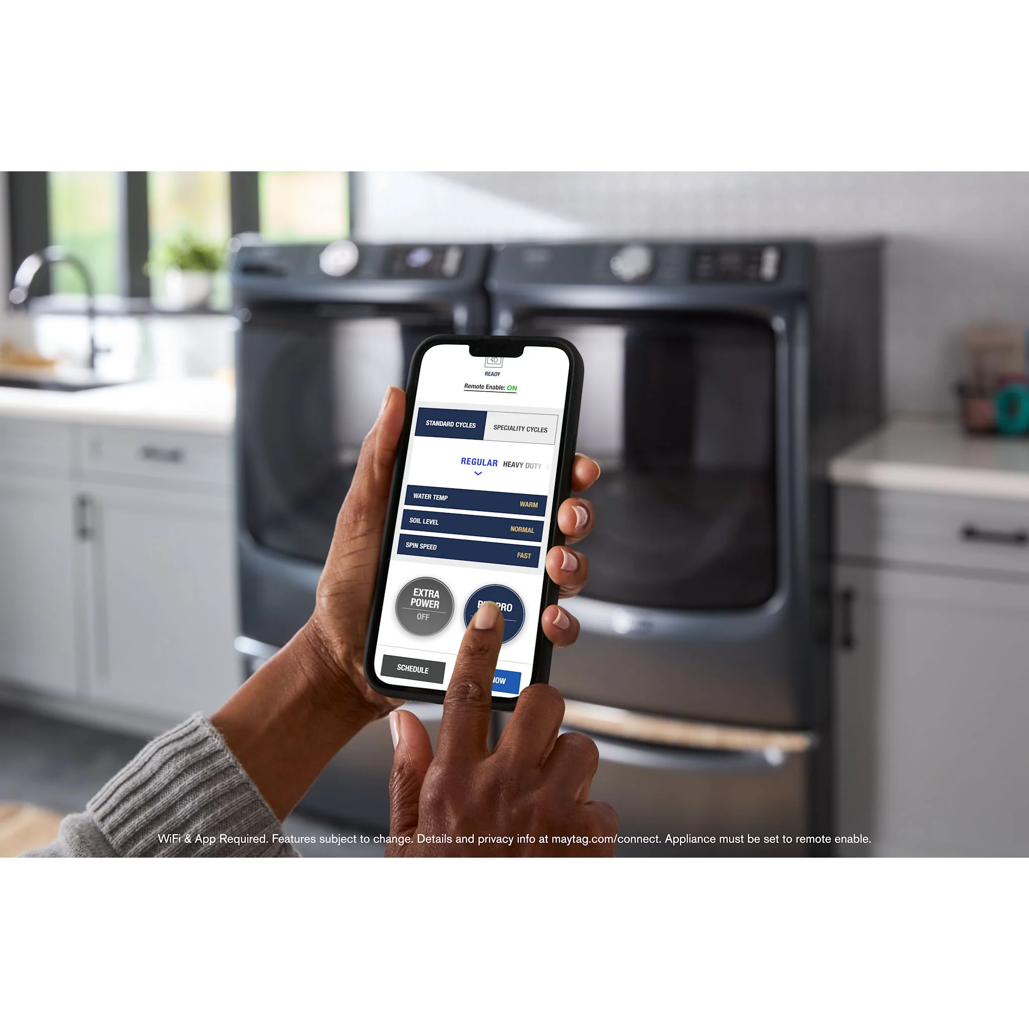 Maytag Smart Pet Pro Front Load Gas Dryer - 7.4 CU. FT. -Midnight Steel (MGD7020RF) - Image 8