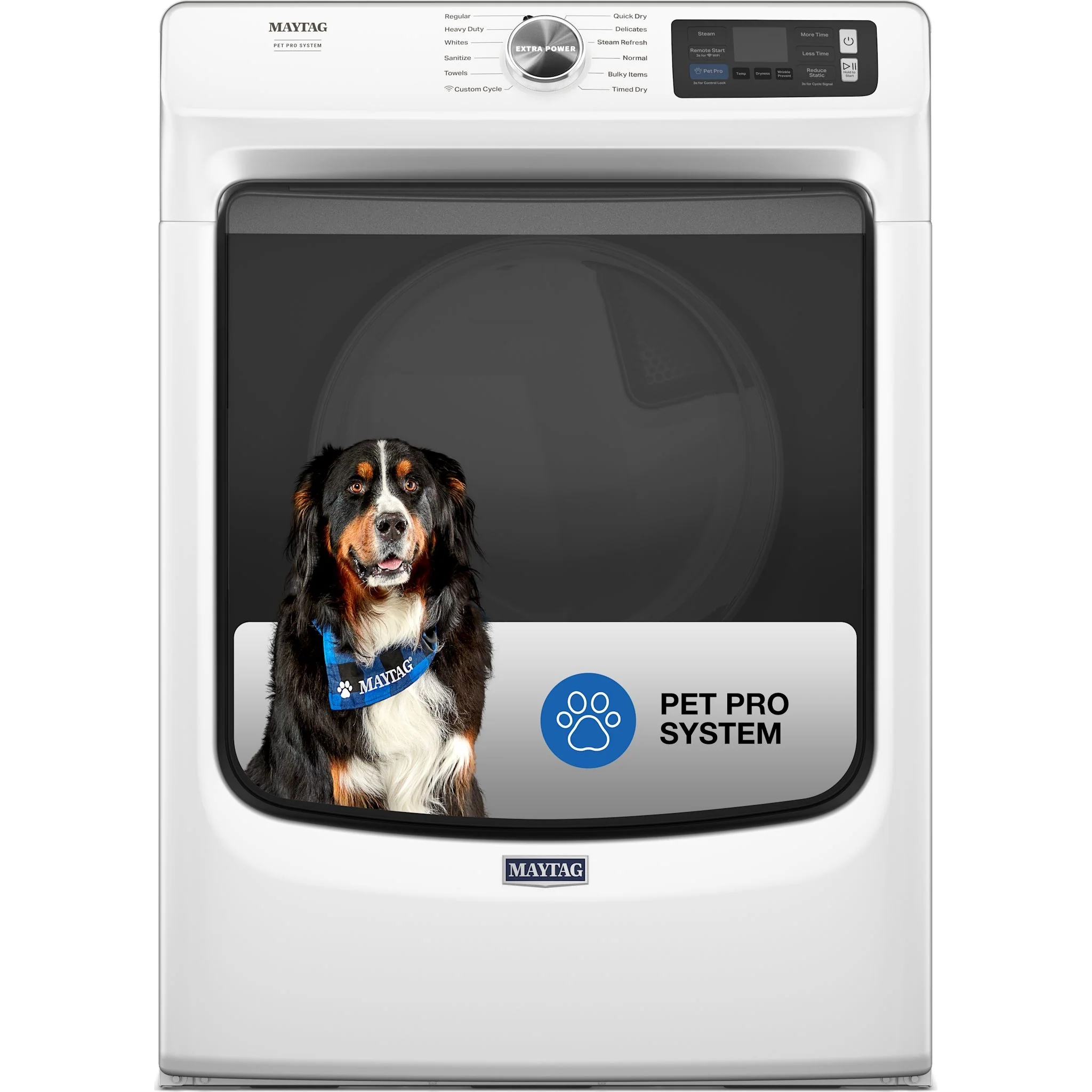 Maytag Smart Pet Pro Front Load Gas Dryer - 7.4 CU. FT. -White (MGD7020RW) - Image 3