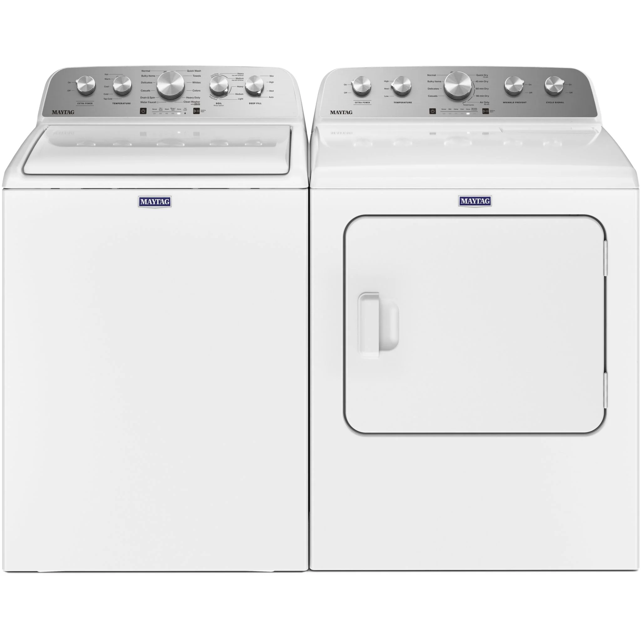 Maytag Top Load Laundry Pair with Extra Power - 5.2 cu. ft. - White (YMED5030MW & MVW5035MW)