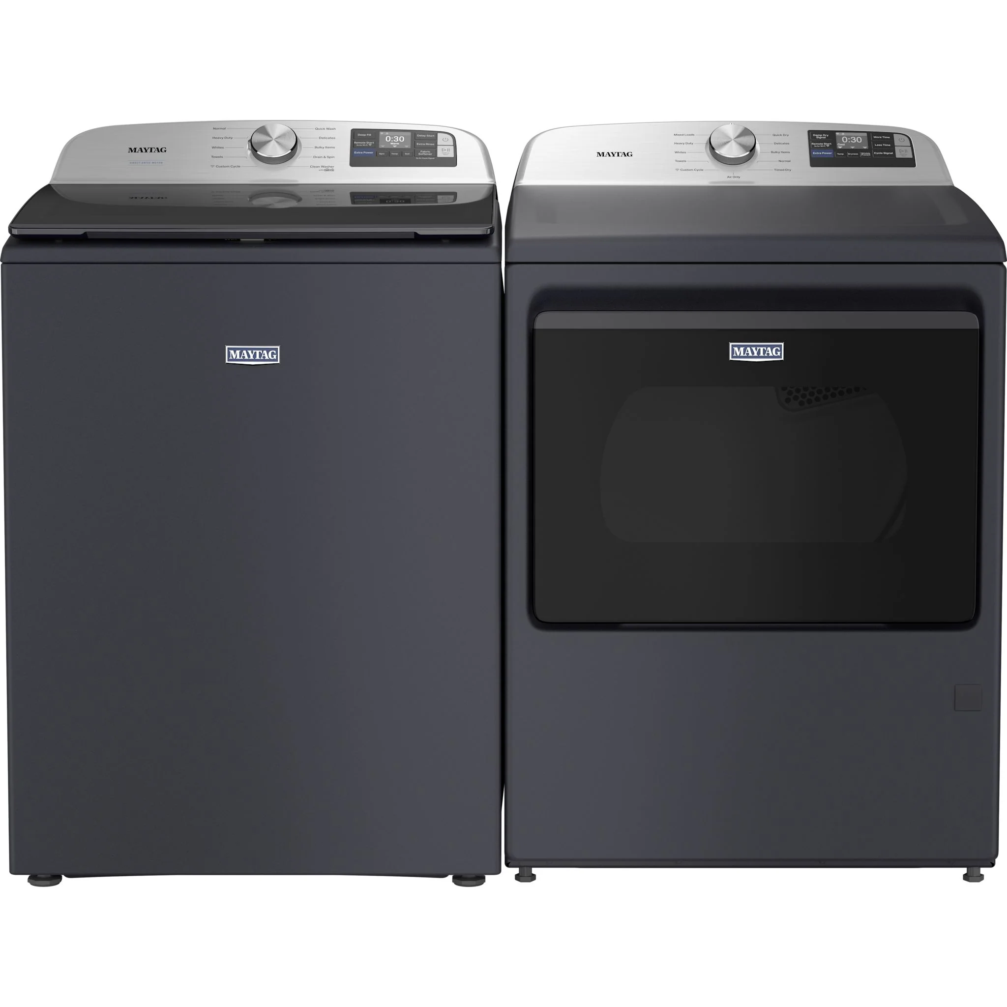 Maytag Top Load Pair (MTW6205RF-YMED6205RF) - Midnight Steel