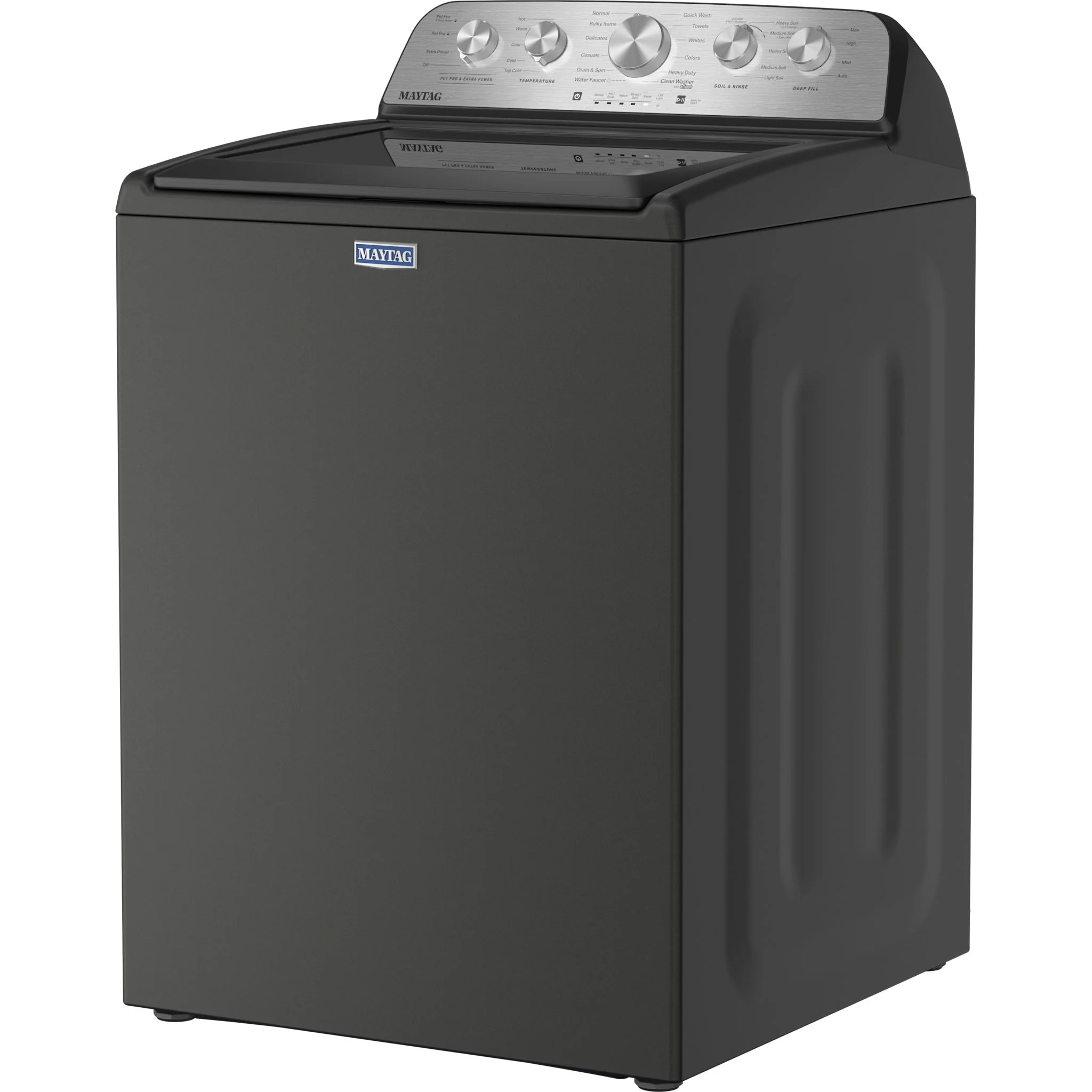 Maytag 5.5 Cu Ft. Top Load Impeller Washer with Extra Power and Pet Pro Option -Volcano Black (MTW5600RU) - Image 4
