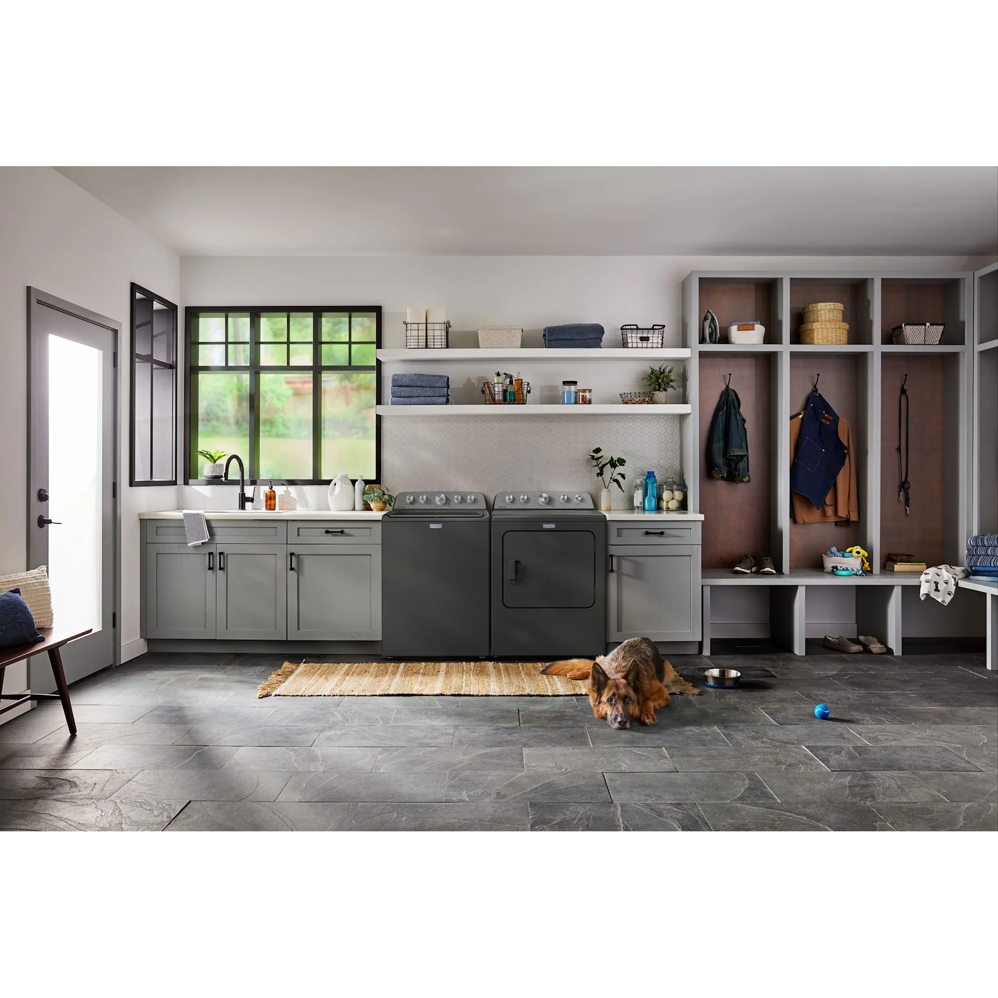 Maytag 5.4 Cu Ft. Top Load Agitator Washer with Extra Power and Pet Pro Option -Volcano Black (MTW5605RU) - Image 9