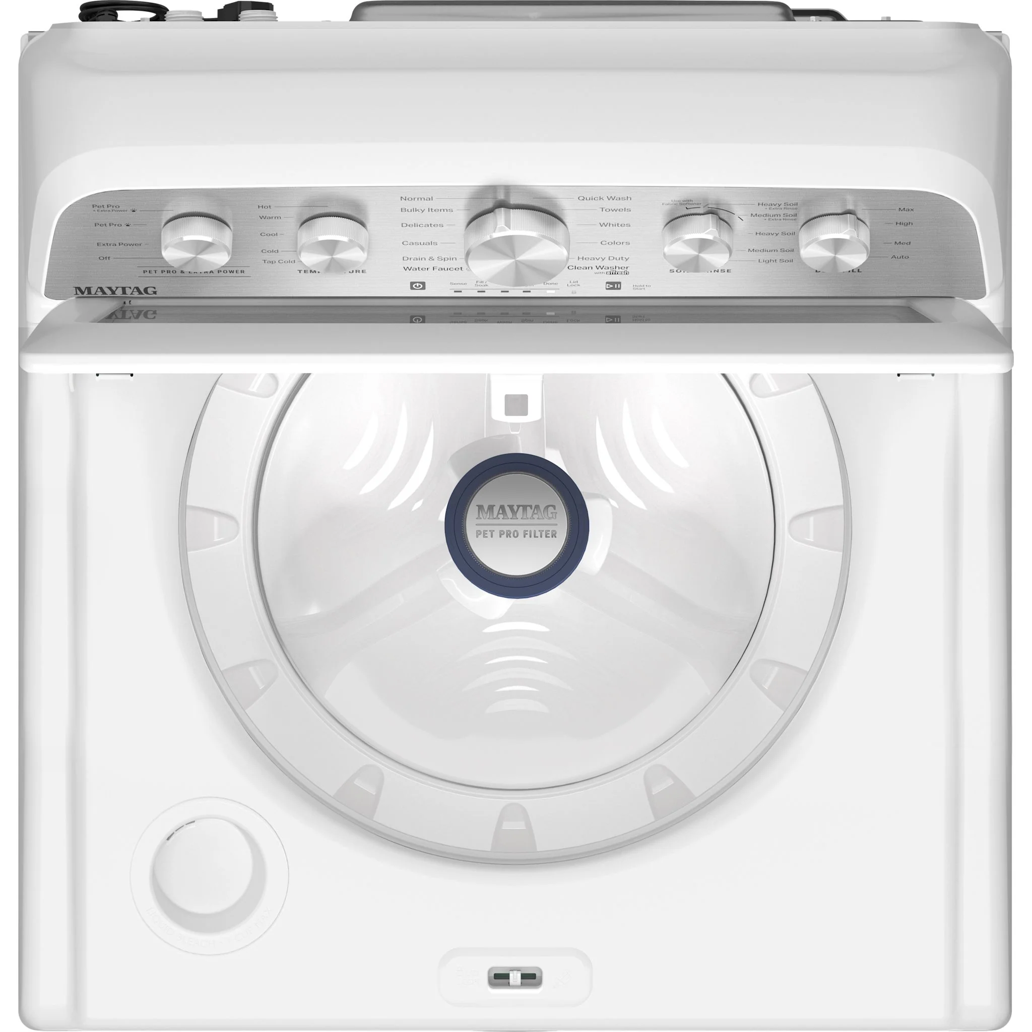 Maytag 5.4 Cu Ft. Top Load Agitator Washer with Extra Power and Pet Pro Option -White (MTW5605RW) - Image 5