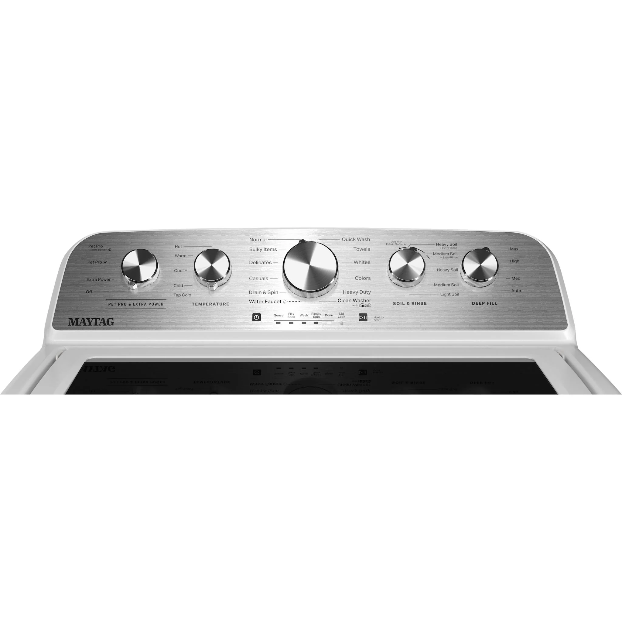 Maytag 5.4 Cu Ft. Top Load Agitator Washer with Extra Power and Pet Pro Option -White (MTW5605RW) - Image 6