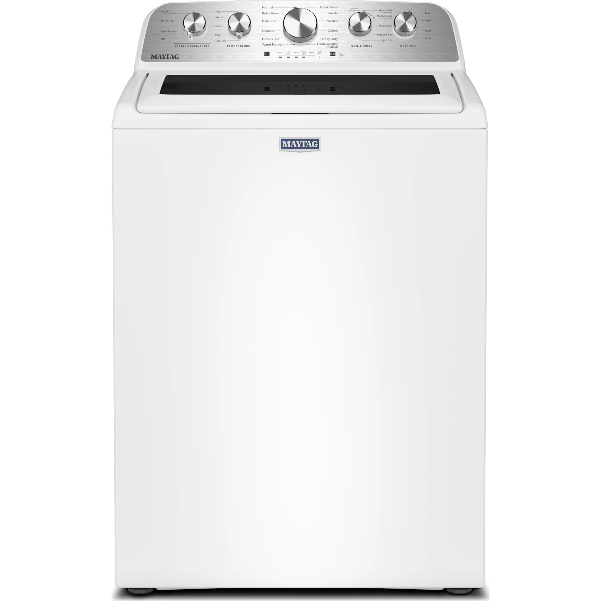 Maytag 5.4 Cu Ft. Top Load Agitator Washer with Extra Power and Pet Pro Option -White (MTW5605RW) - Image 7