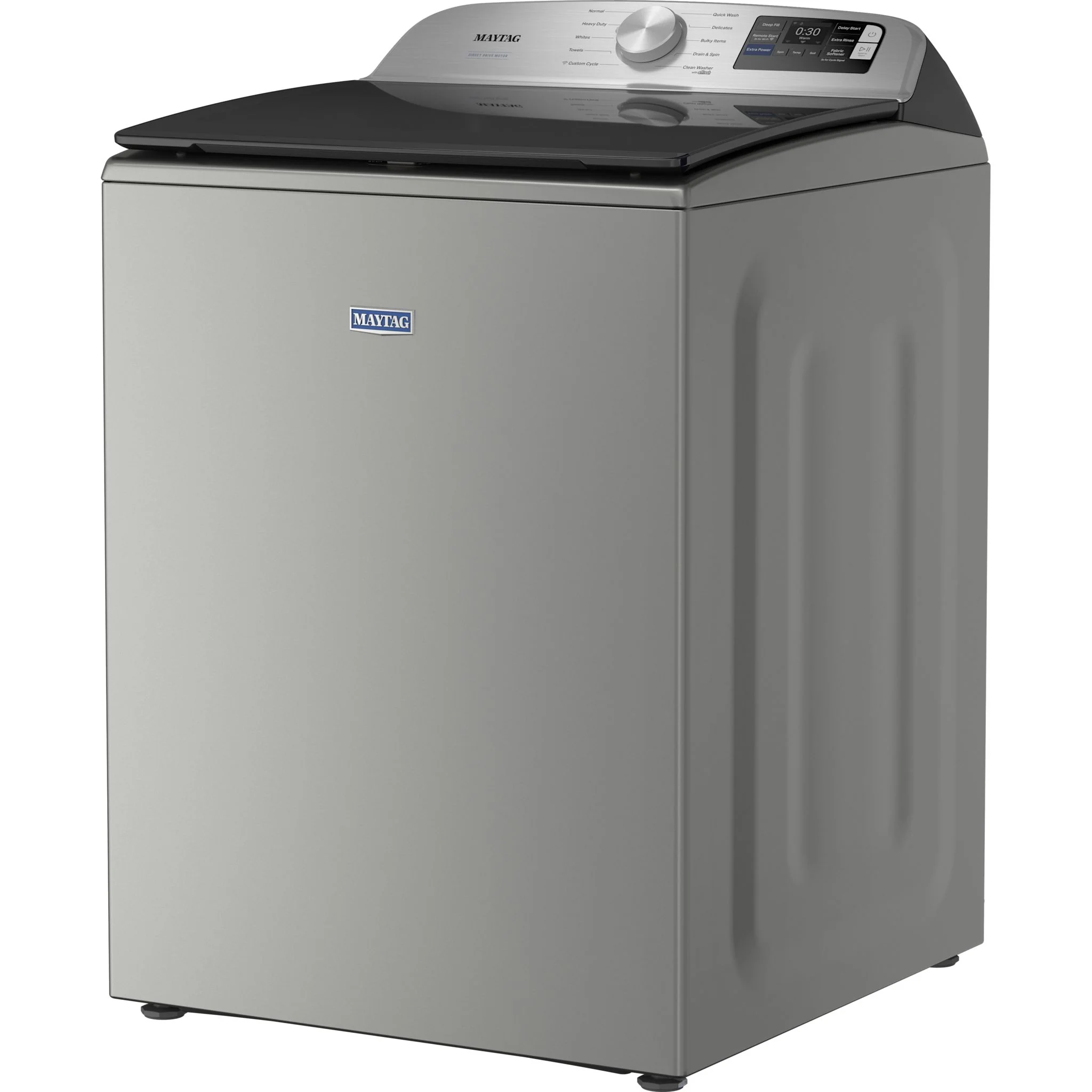 Maytag 6.0 Cu. Ft. Top Load Agitator Washer with Extra Power and Smart Appliance -Classic Silver (MTW6205RR) - Image 8