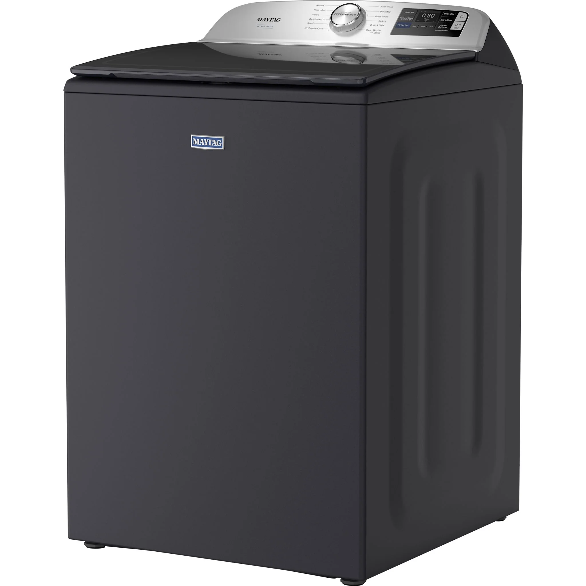 Maytag 6.0 Cu. Ft. Pet Pro Top Load Agitator Washer with Extra Power and Sanitize Cycle with Oxi -Midnight Steel (MTW7205RF) - Image 2