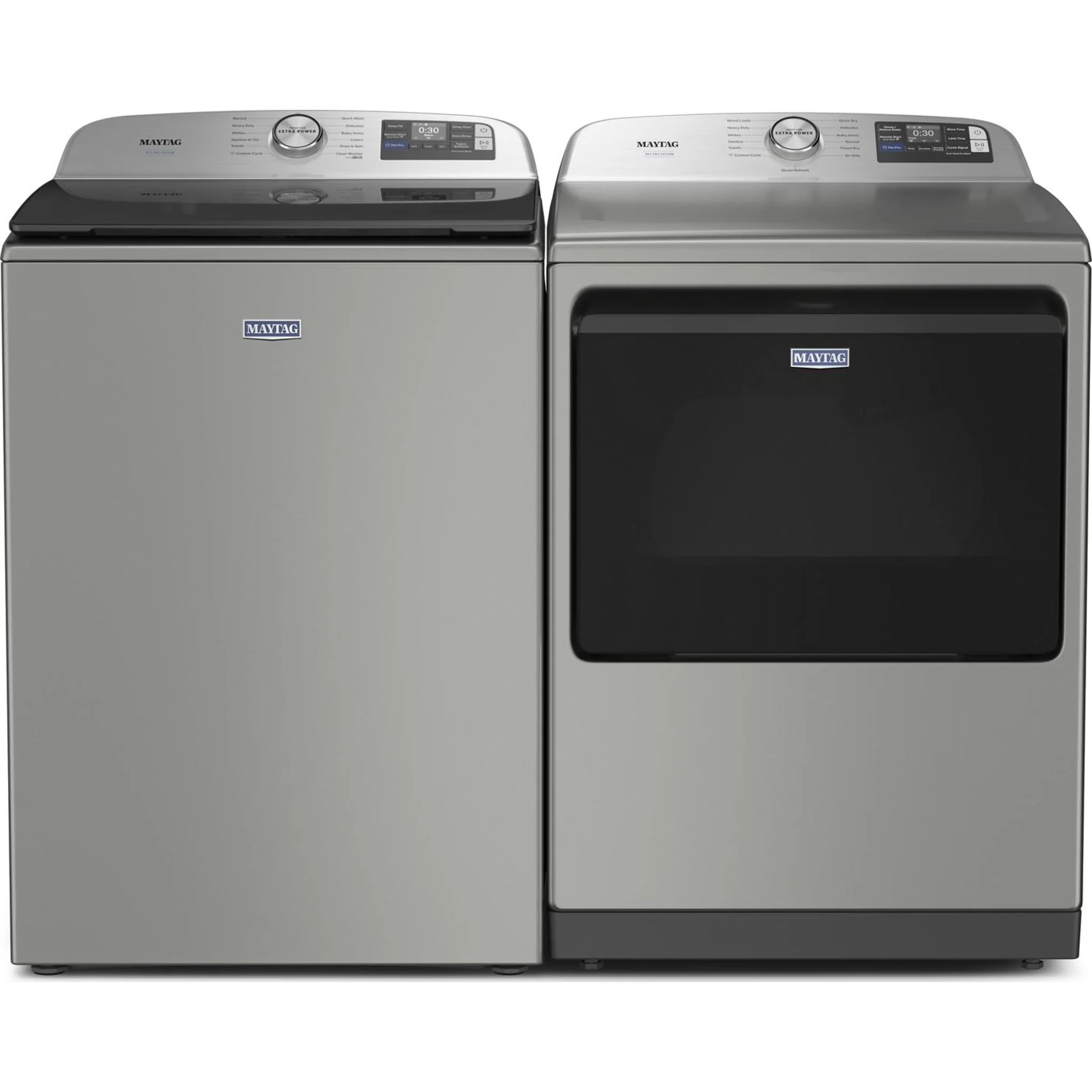 Maytag 6.0 Cu. Ft. Pet Pro Top Load Agitator Washer with Extra Power and Sanitize Cycle with Oxi -Classic Silver (MTW7205RR) - Image 11
