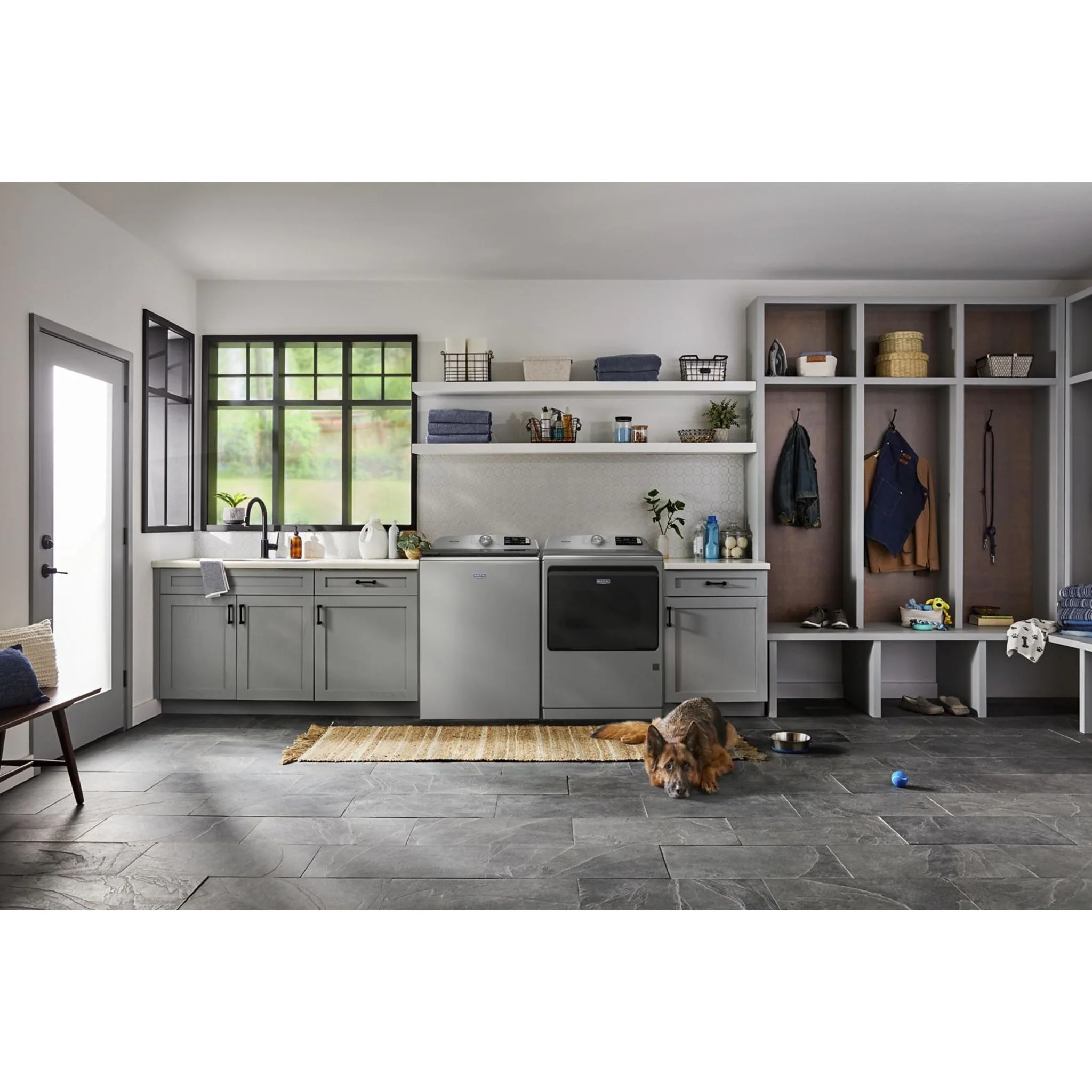 Maytag 6.0 Cu. Ft. Pet Pro Top Load Agitator Washer with Extra Power and Sanitize Cycle with Oxi -Classic Silver (MTW7205RR) - Image 4