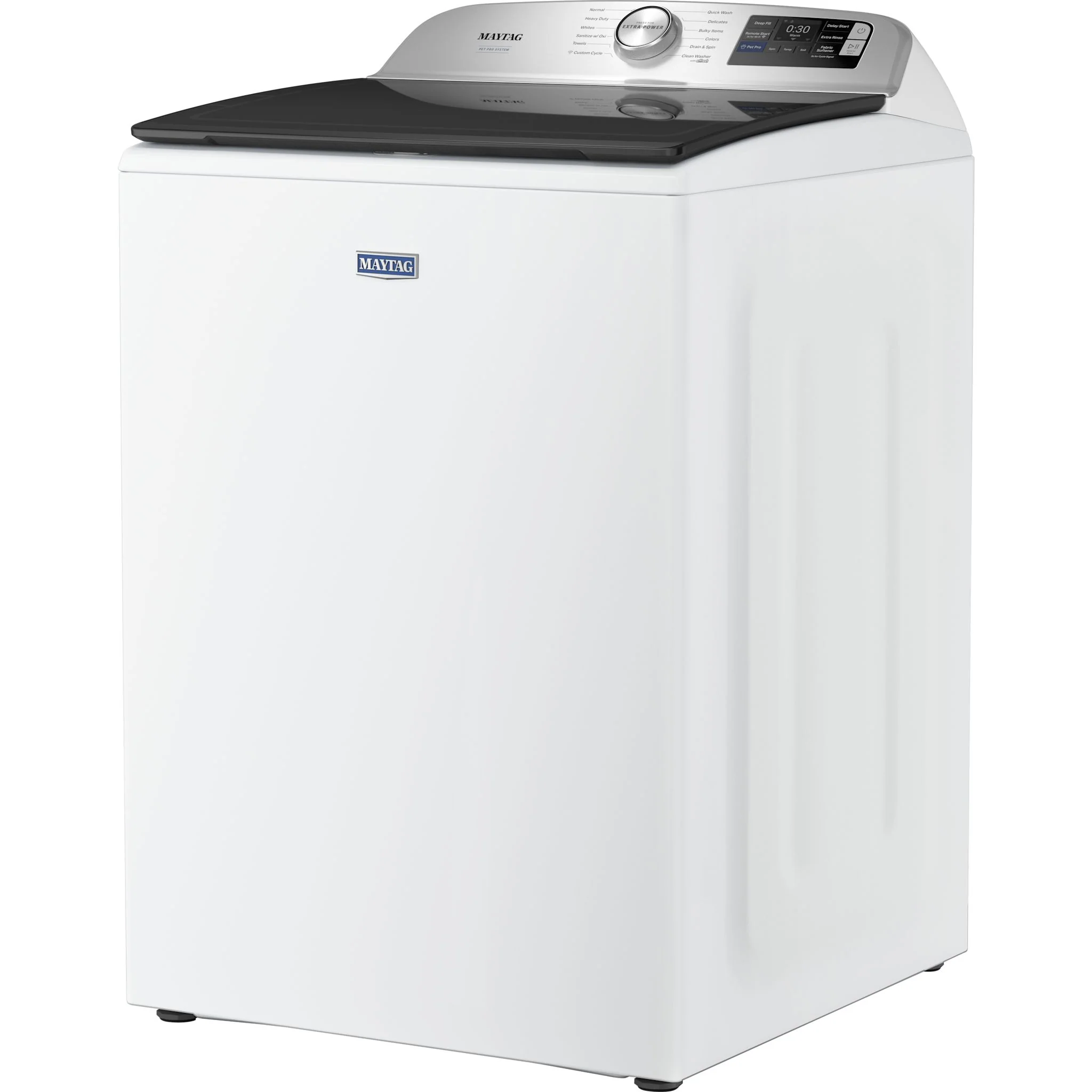 Maytag 6.0 Cu. Ft. Pet Pro Top Load Agitator Washer with Extra Power and Sanitize Cycle with Oxi -White (MTW7205RW) - Image 5