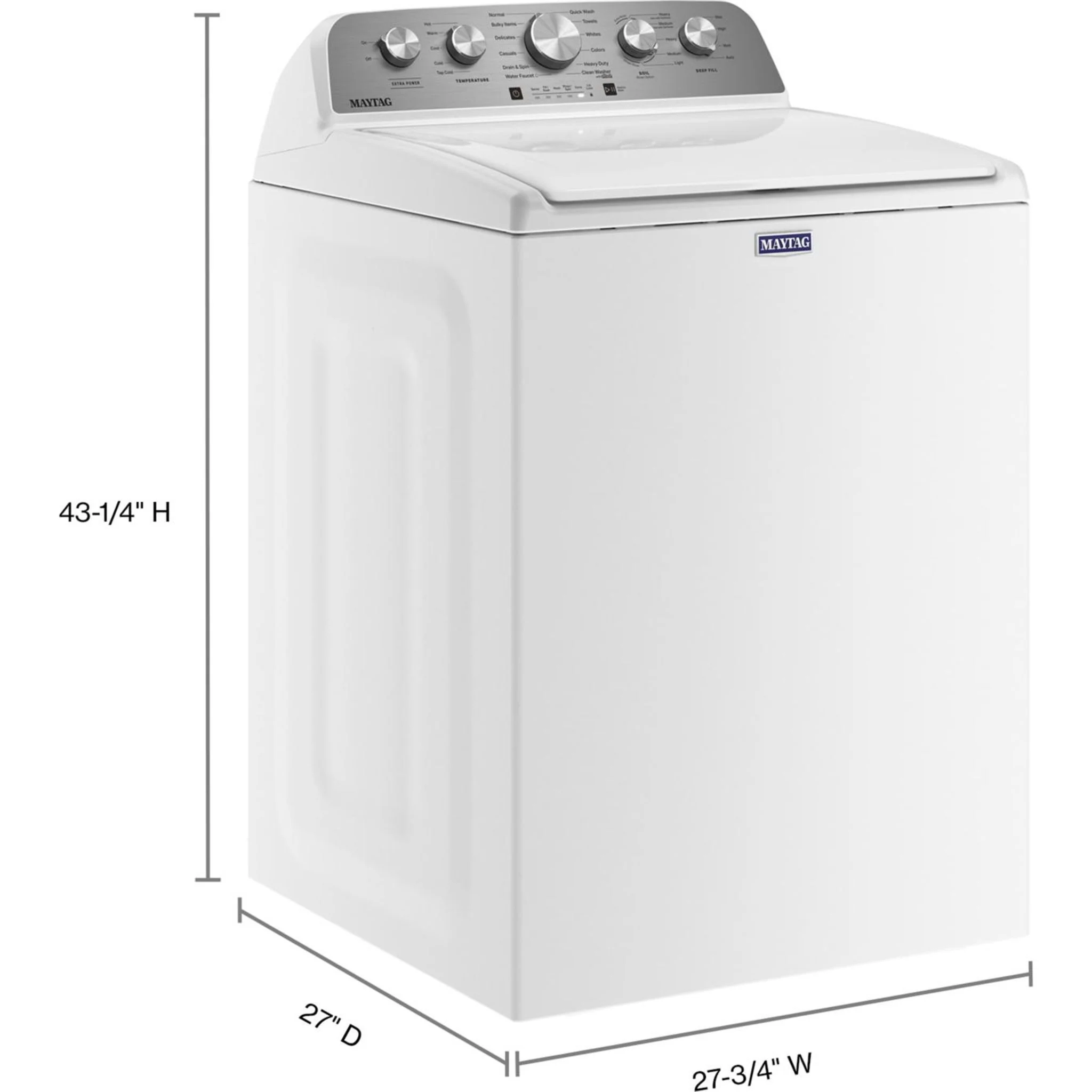 Maytag Top Load Washer with Extra Power - 5.2 cu. ft. IEC -White (MVW5035MW) - Image 34
