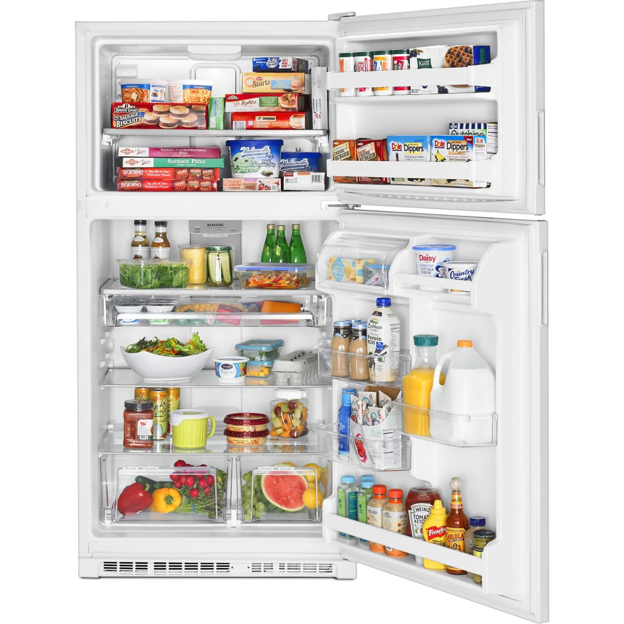 Maytag 33-Inch Wide Top Freezer Refrigerator with PowerCold Feature- 21 Cu. Ft. -White Ice (MRT311FFFH) - Image 14