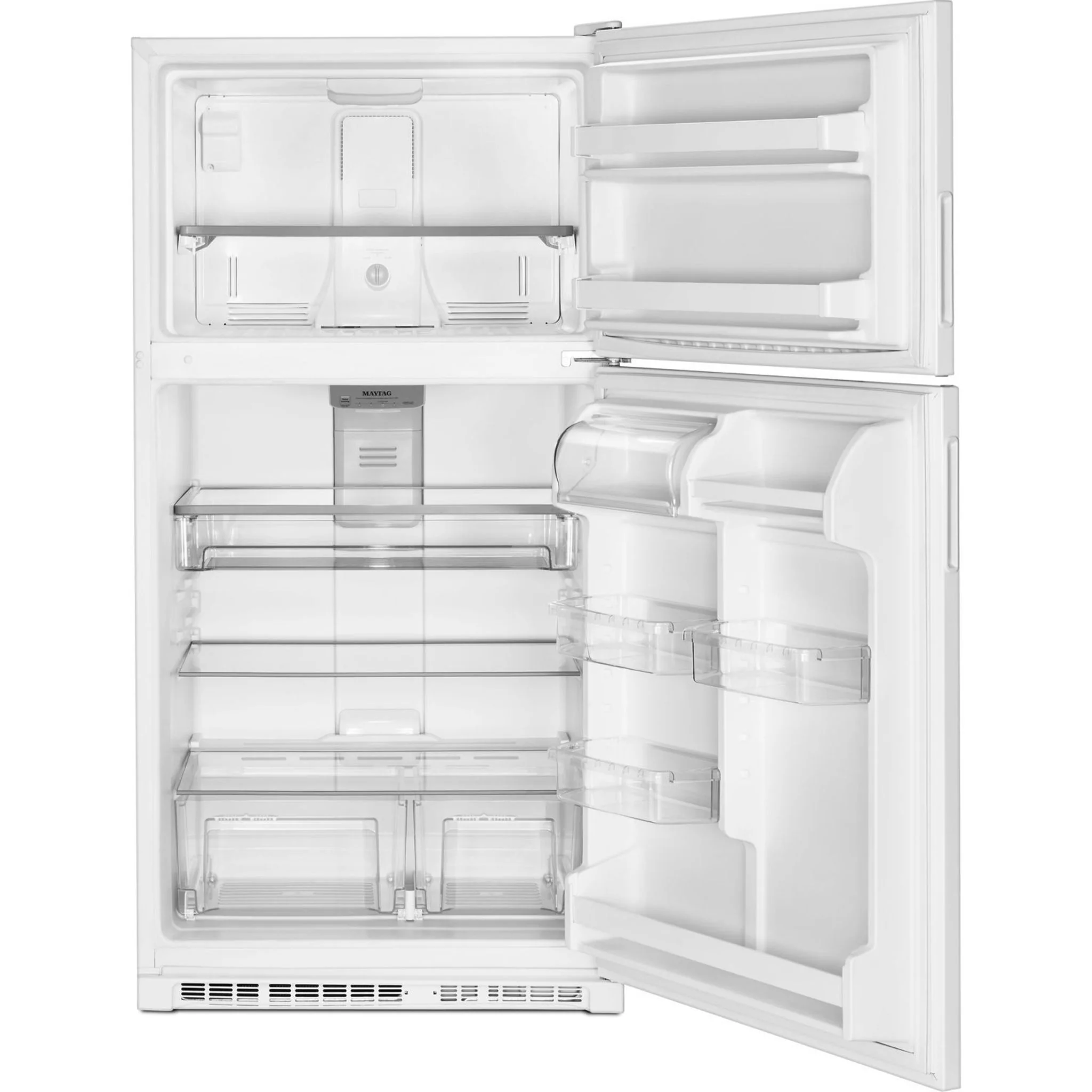 Maytag 33-Inch Wide Top Freezer Refrigerator with PowerCold Feature- 21 Cu. Ft. -White Ice (MRT311FFFH) - Image 7