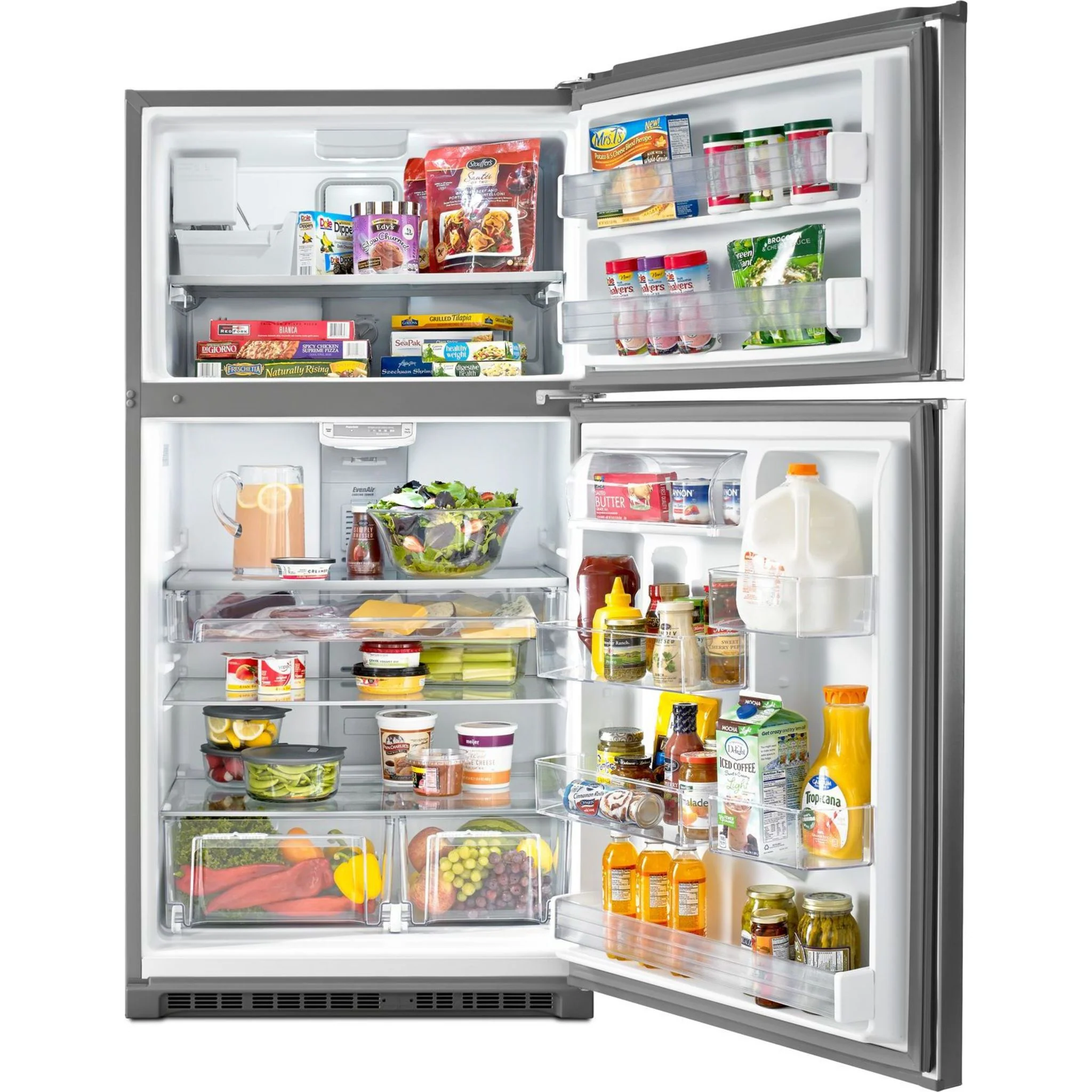 Maytag 33-Inch Wide Top Freezer Refrigerator with EvenAirCooling Tower- 21 Cu. Ft. -Fingerprint Resistant Stainless Steel (MRT711SMFZ) - Image 15