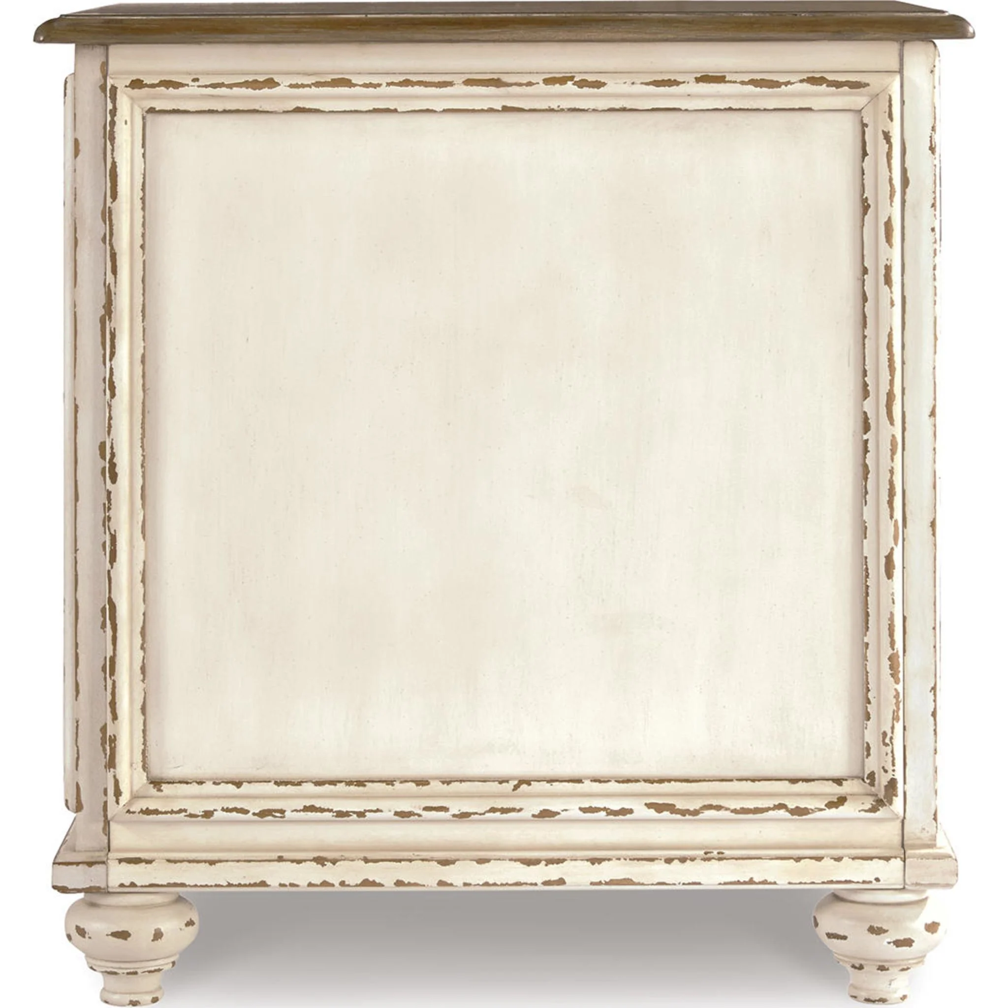 Meinertz Chair Side End Table - White/Brown - Image 17
