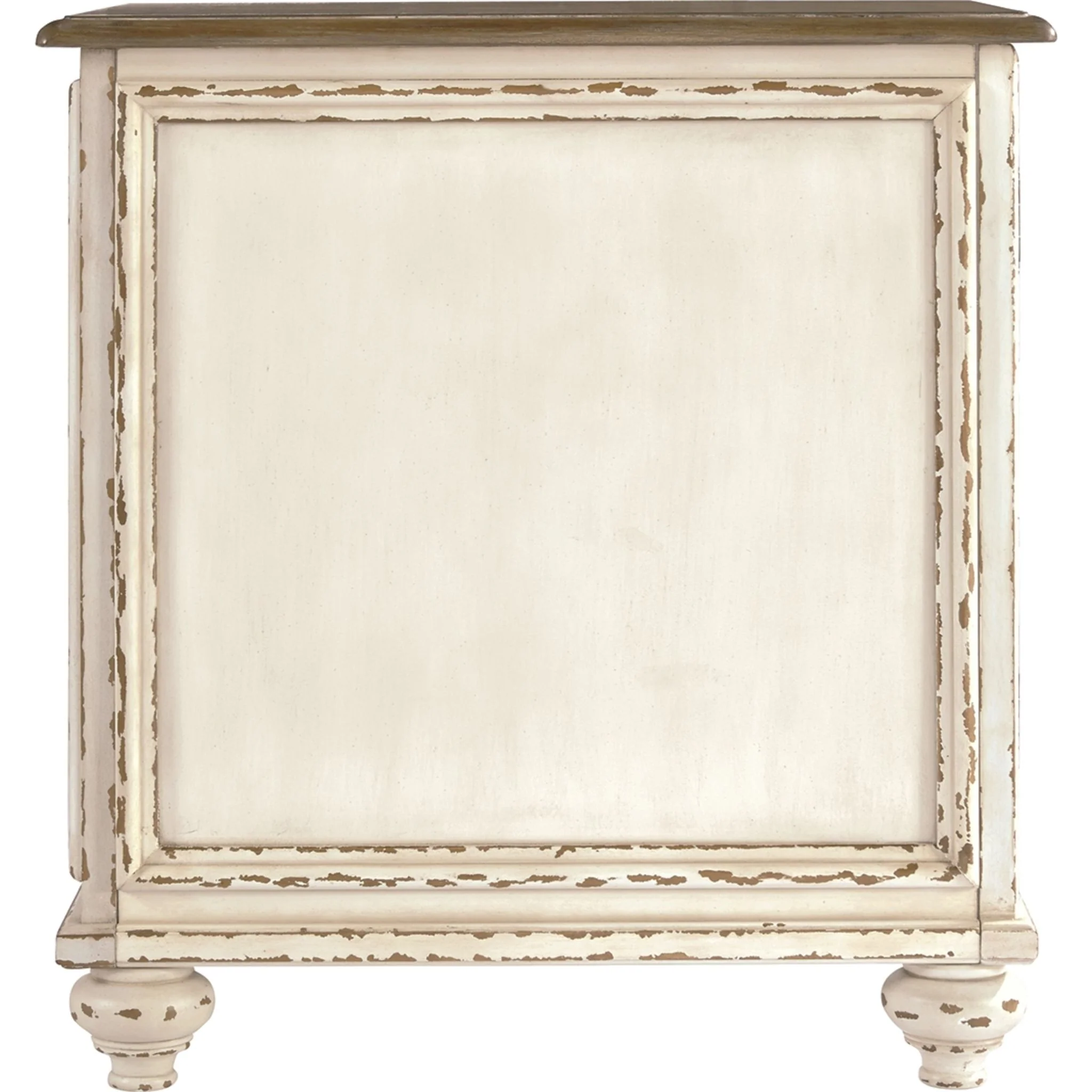 Meinertz Chair Side End Table - White/Brown - Image 5
